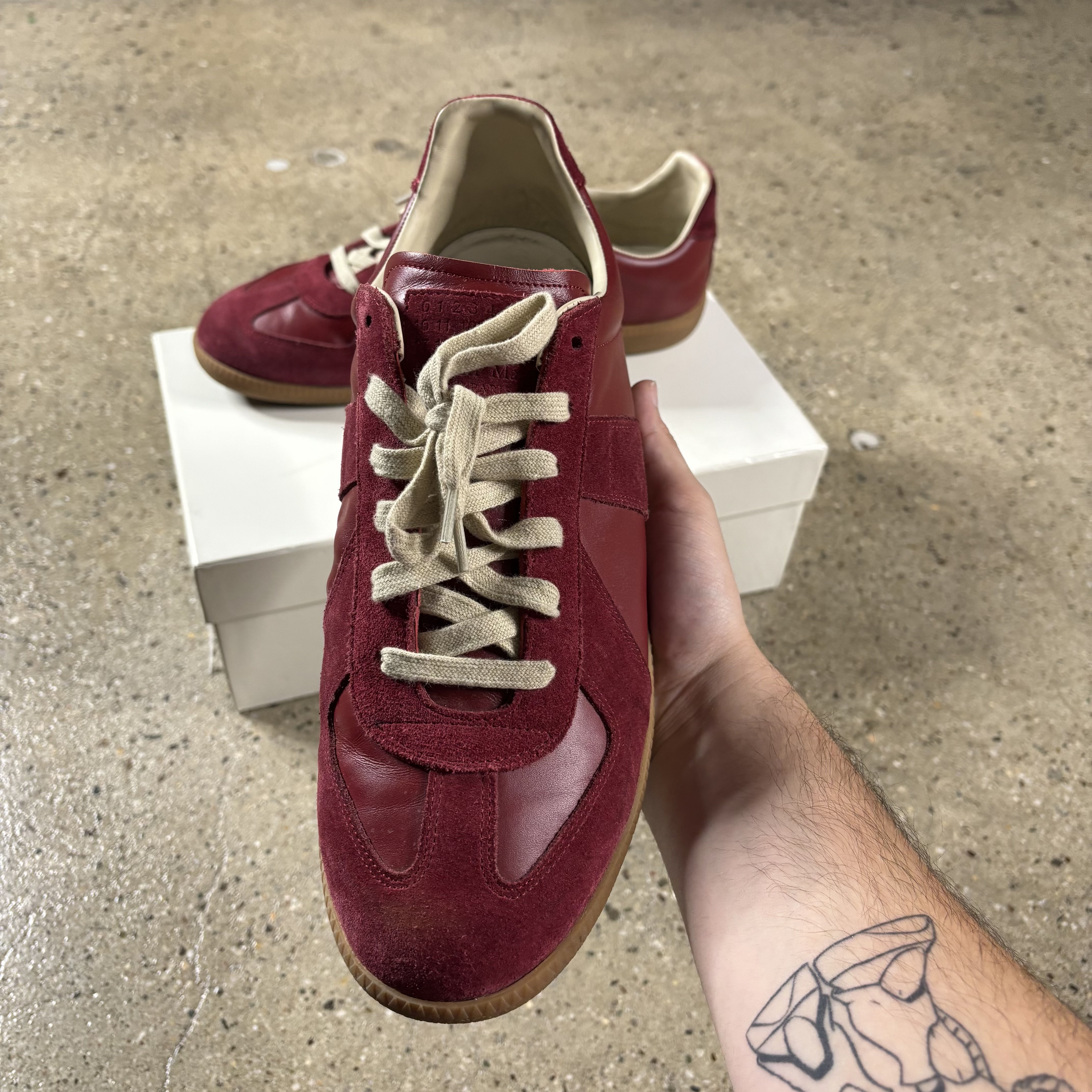 Maison Margiela Burgundy Gats - View 4