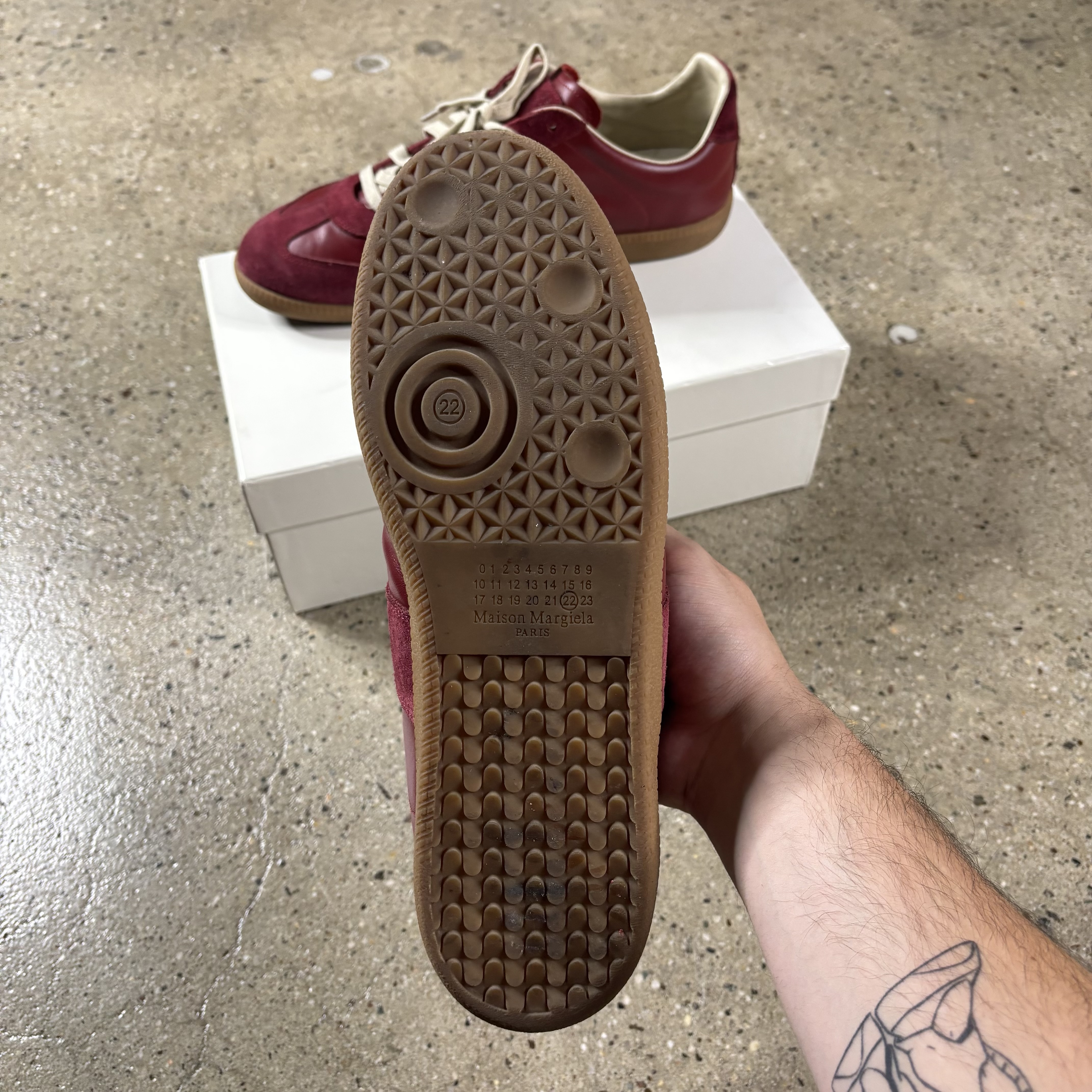 Maison Margiela Burgundy Gats - View 5