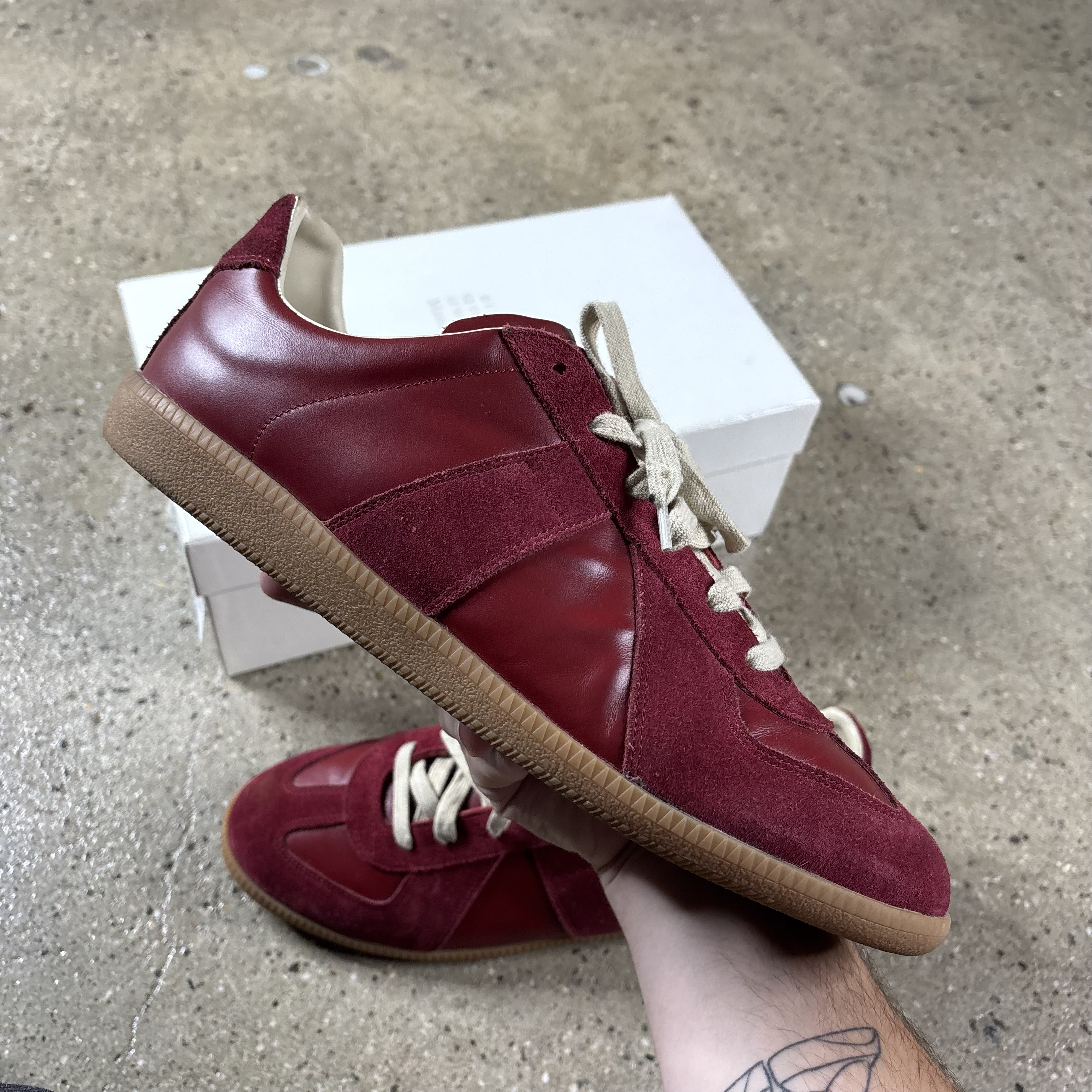Maison Margiela Burgundy Gats - View 7