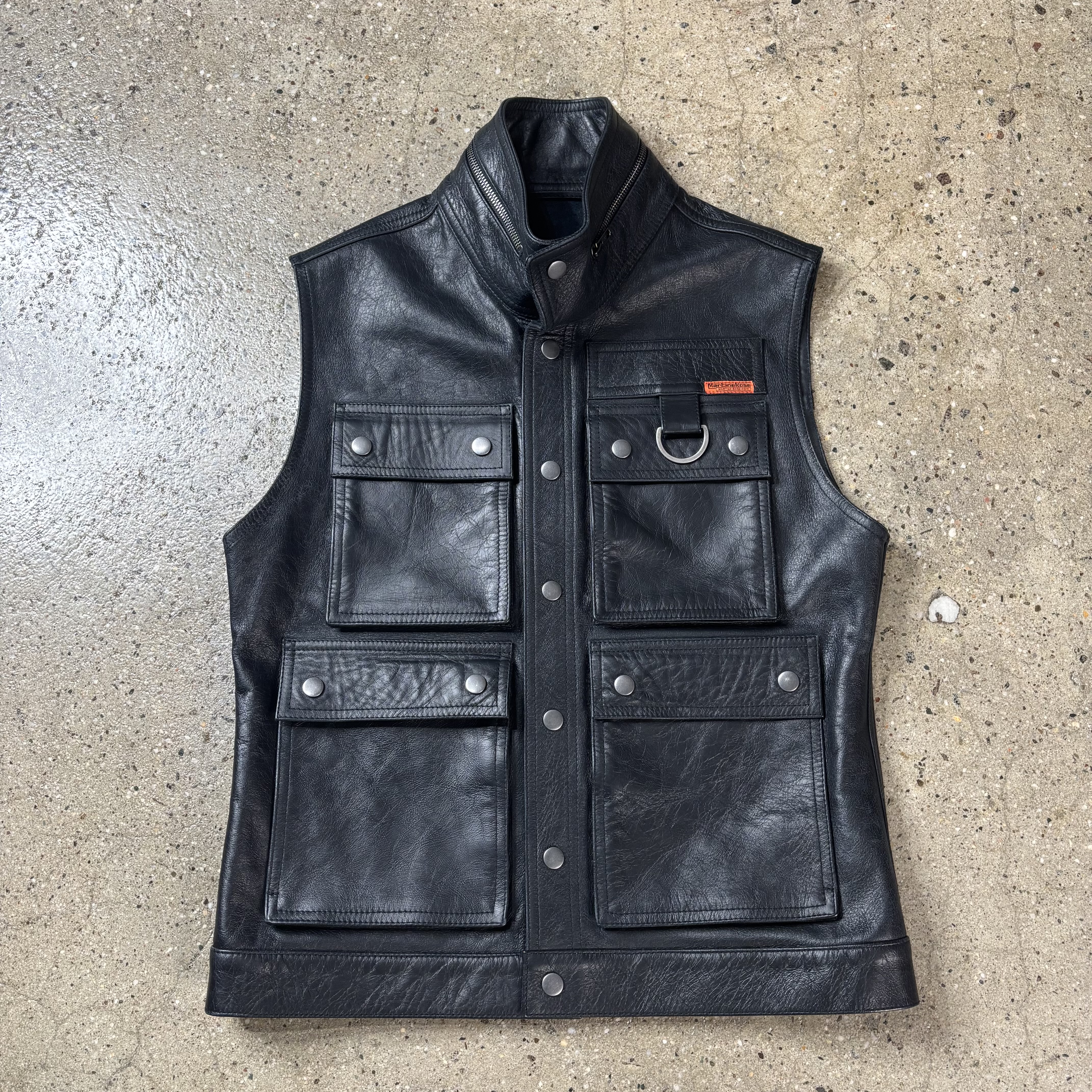 Leather Cargo Vest