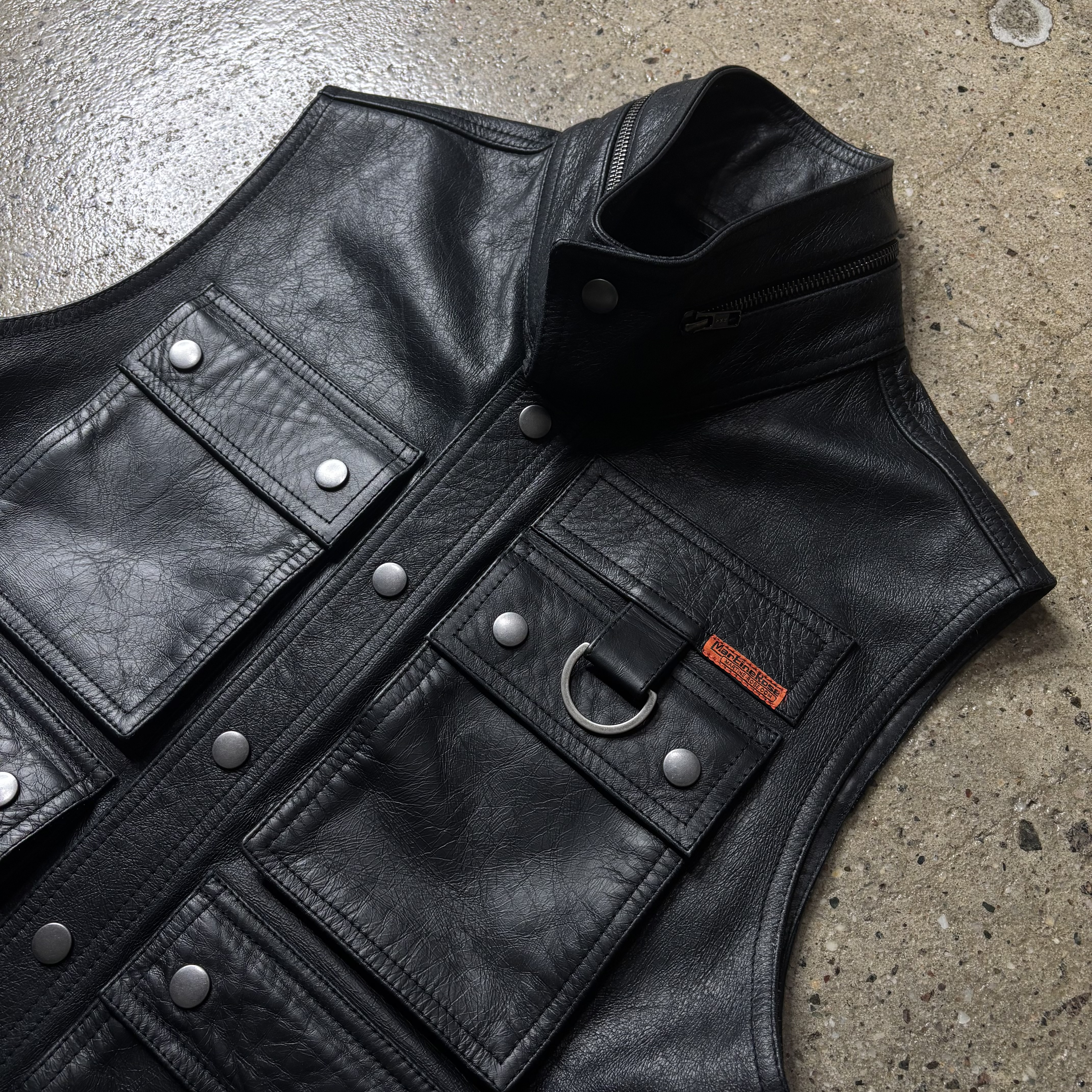 Martine Rose Leather Cargo Vest - View 2