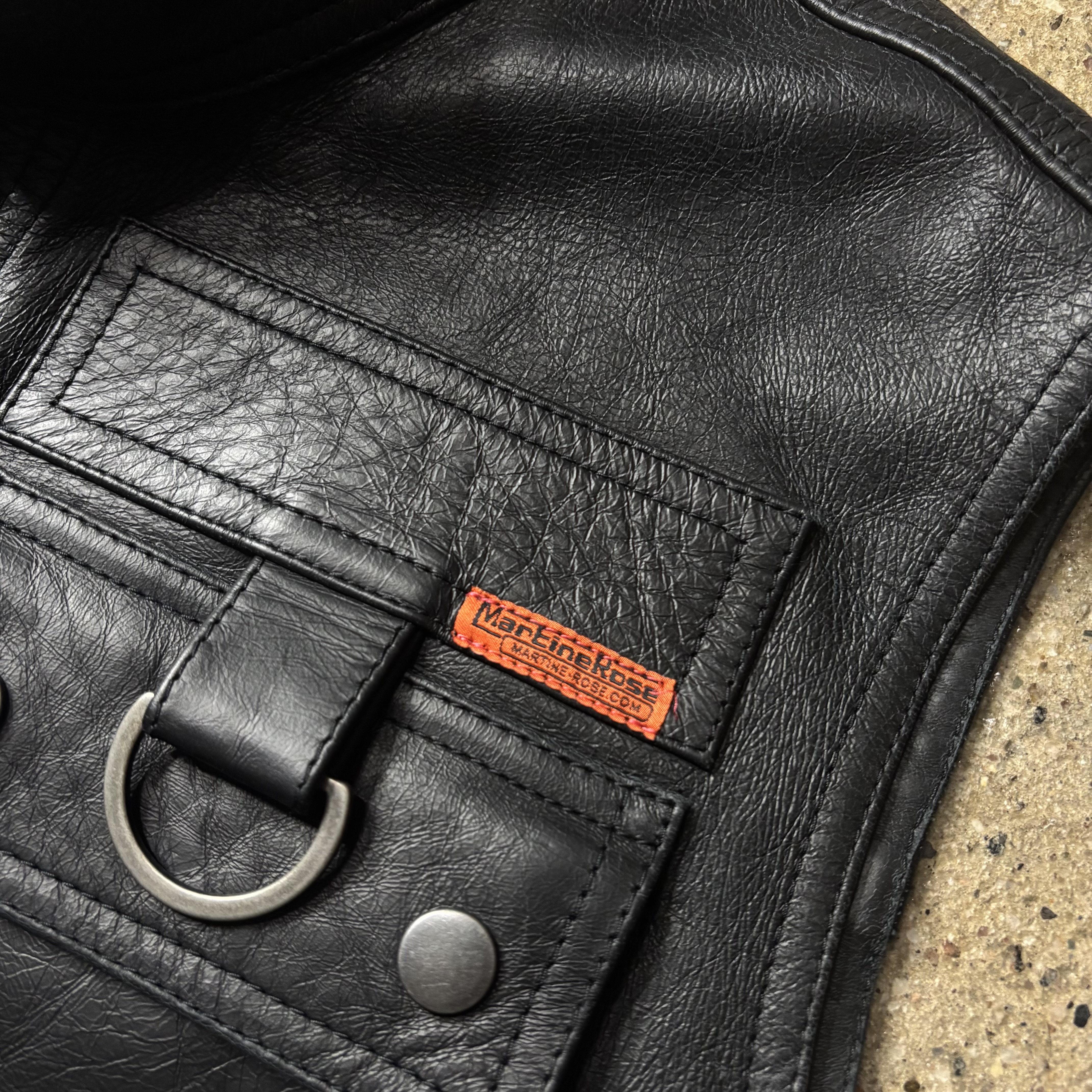 Martine Rose Leather Cargo Vest - View 3