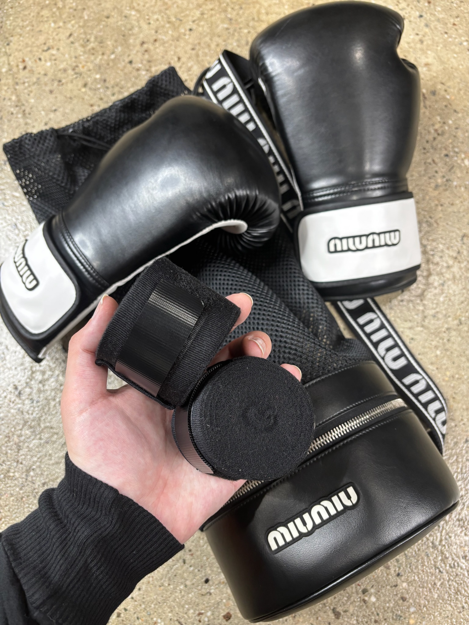 Miu Miu  Boxing Gloves w/ Bag - View 7