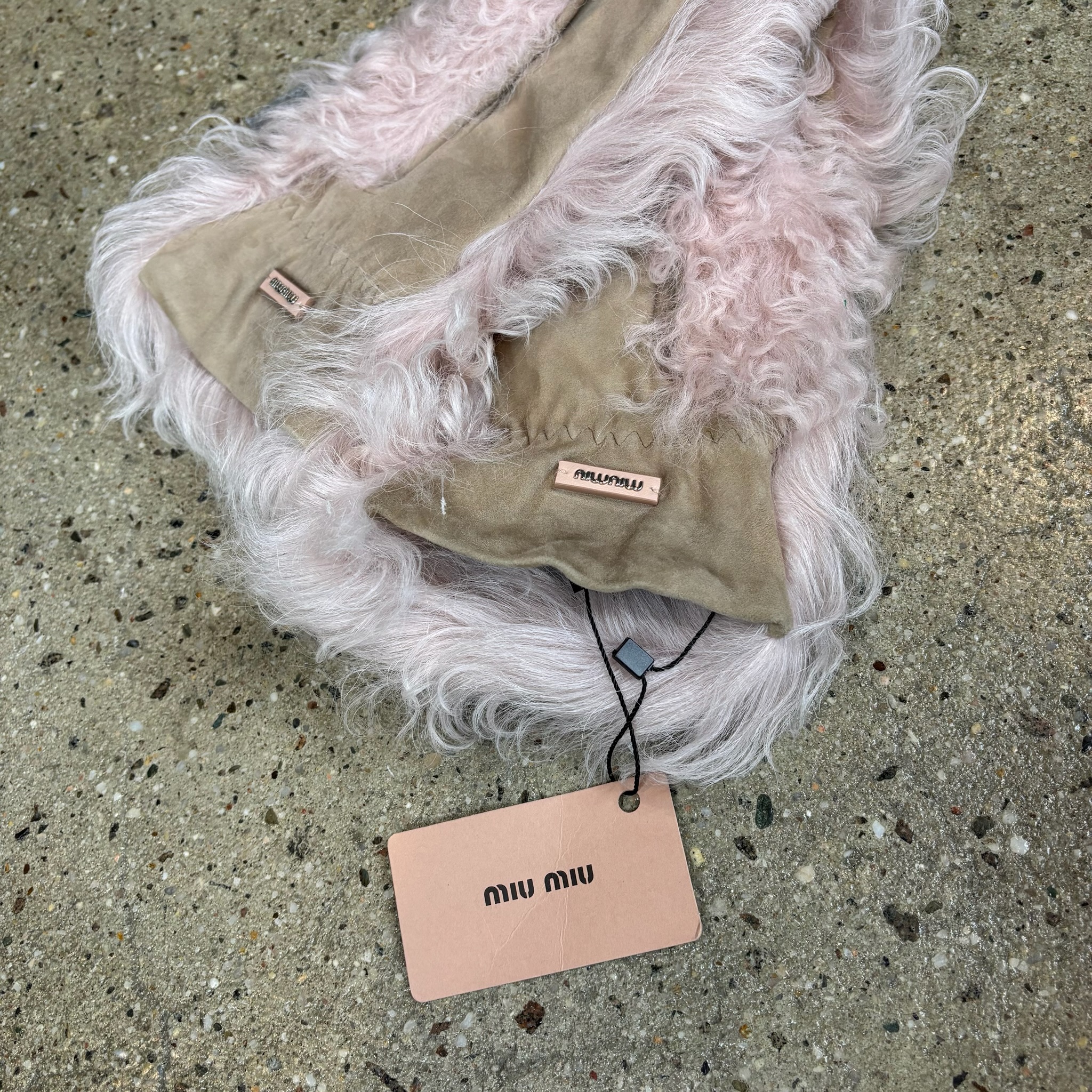 Miu Miu Shearling Gloves - View 2