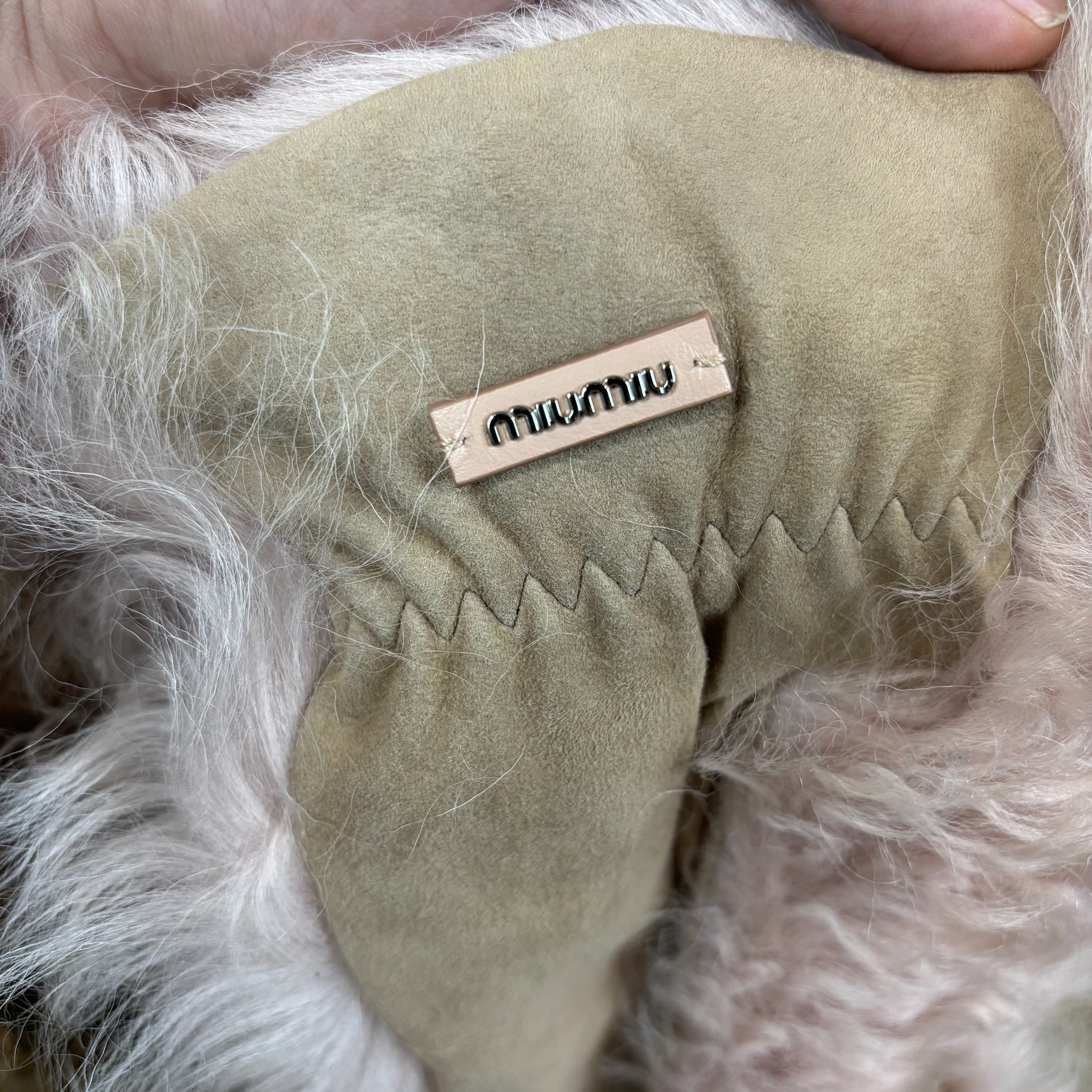 Miu Miu Shearling Gloves - View 3