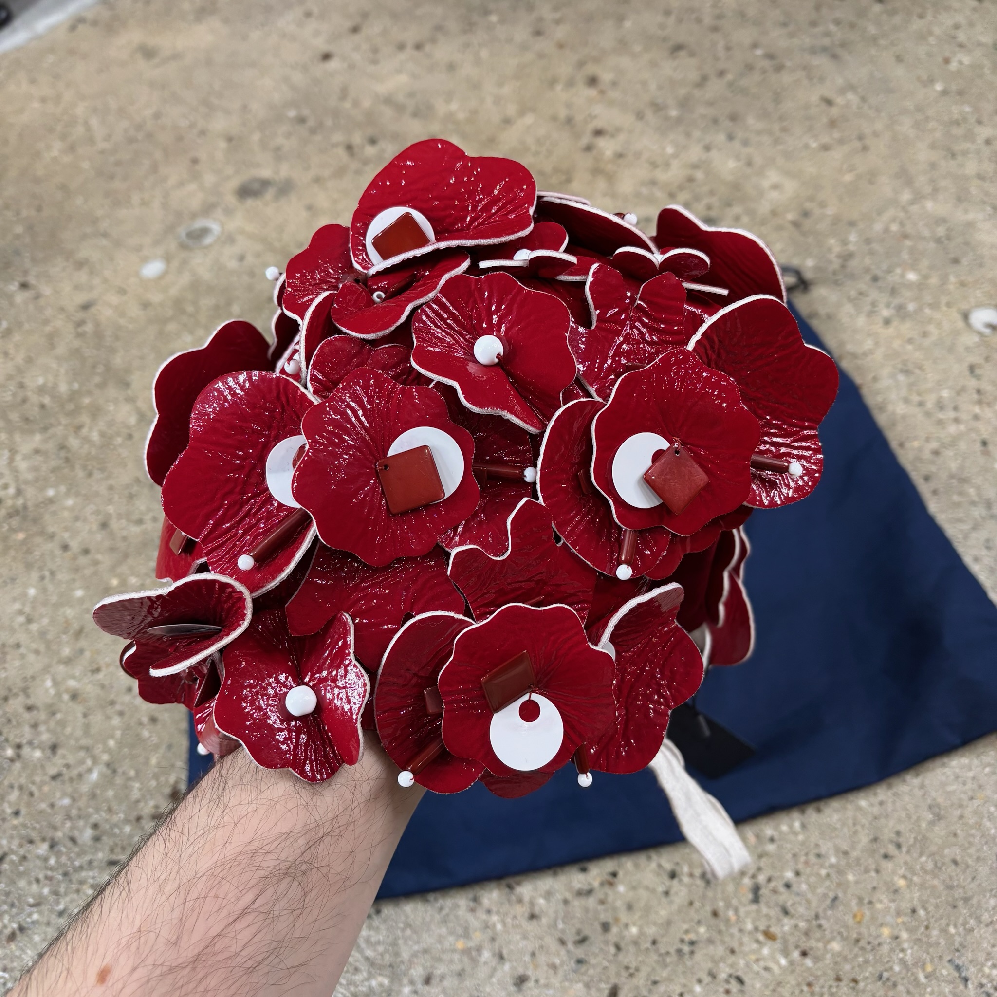 Leather Applique Runway Hat