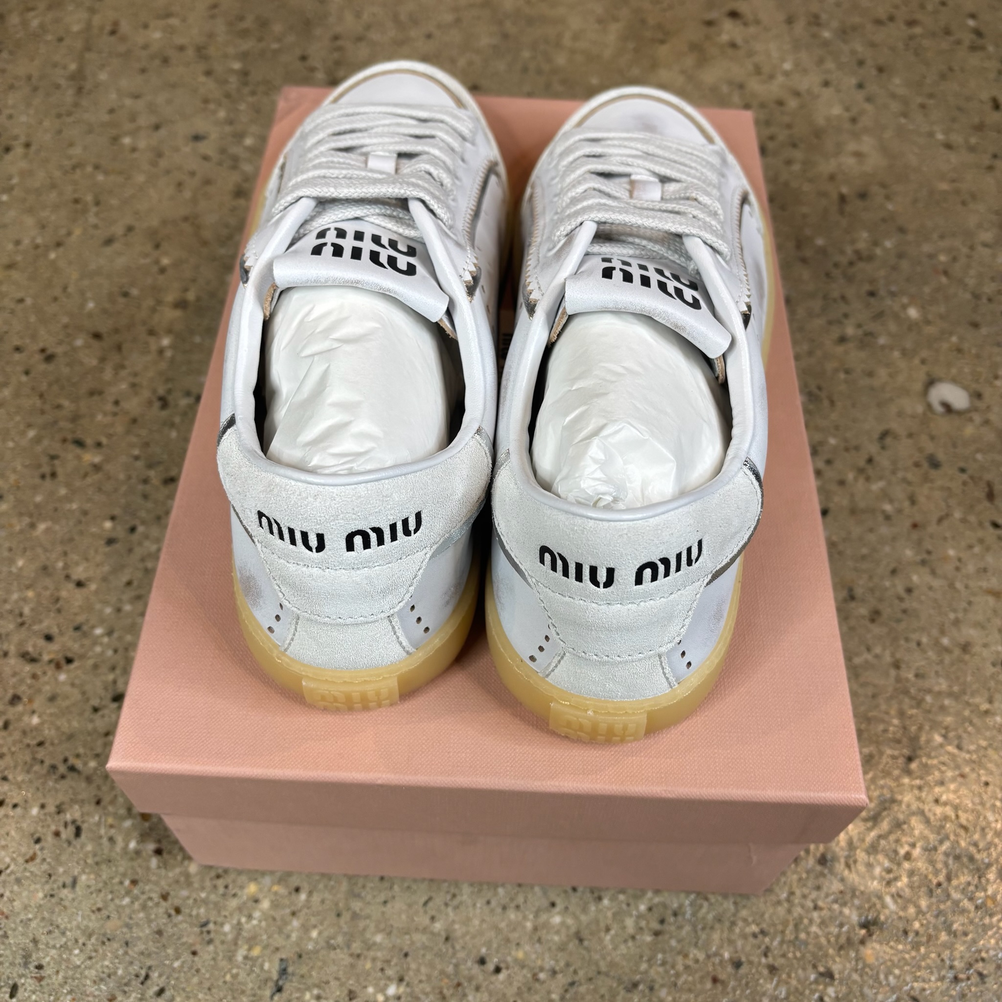 Miu Miu  Bleached Sneakers - View 3