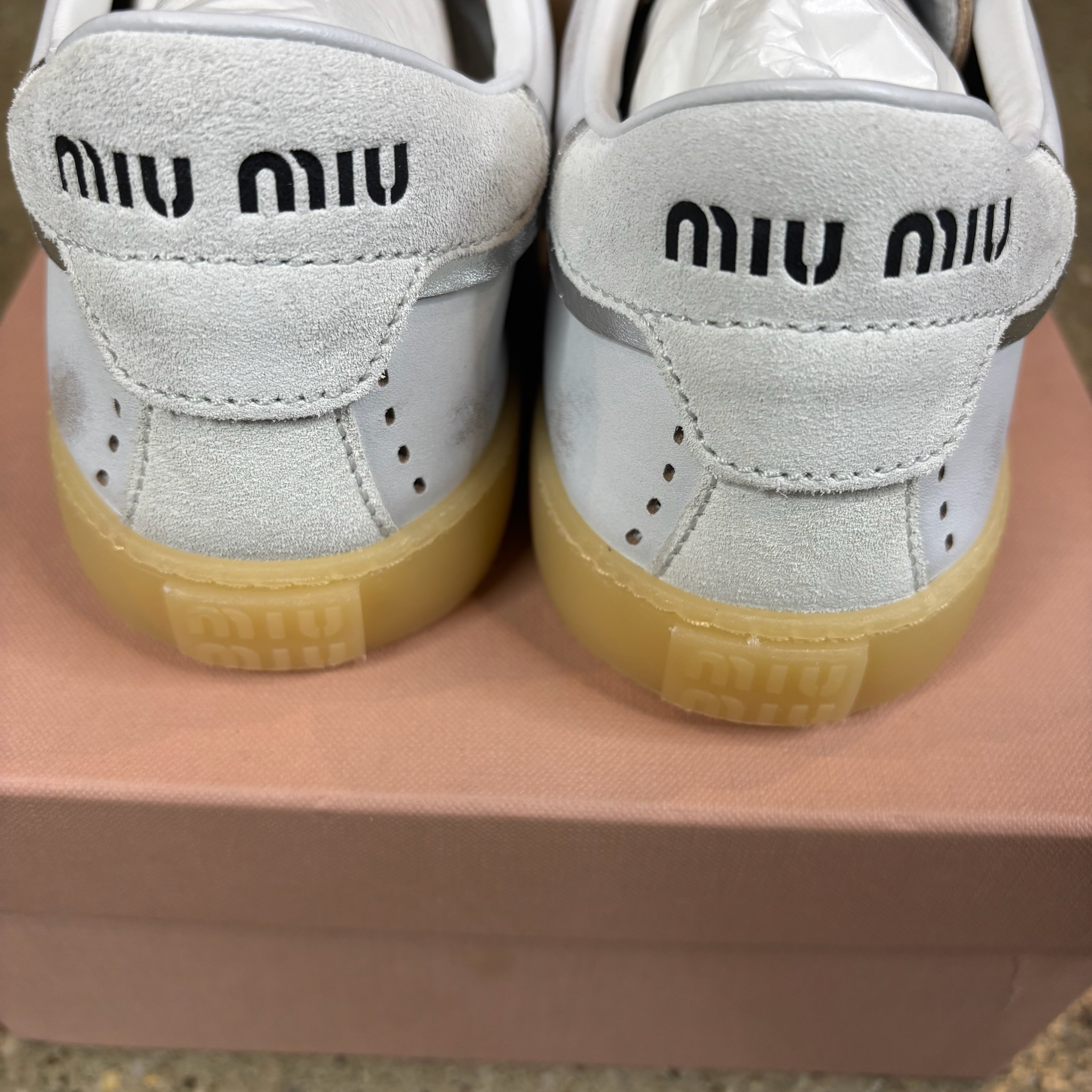 Miu Miu  Bleached Sneakers - View 4