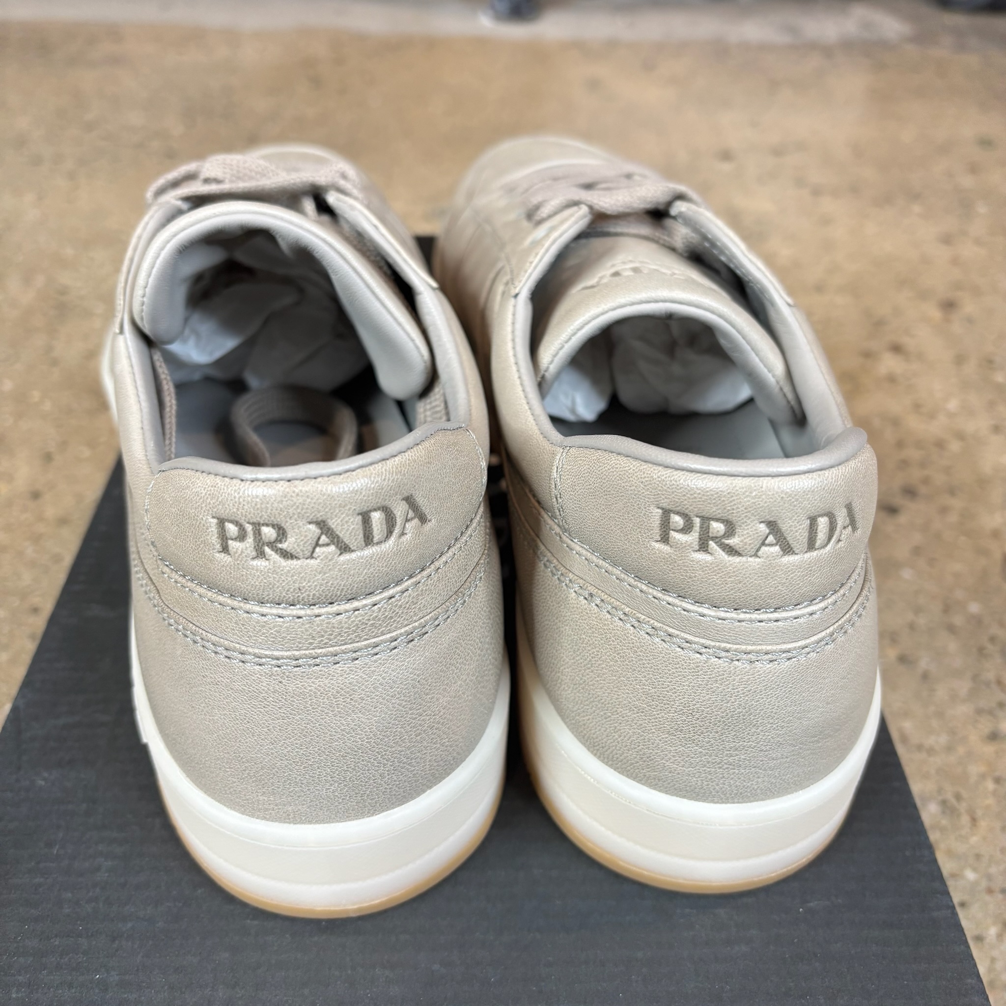 Prada Downtown Leather Sneakers - View 4