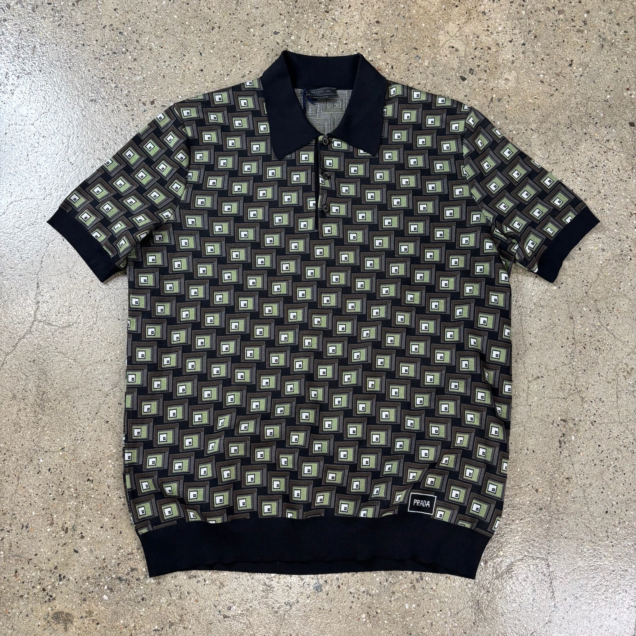 Silk Patterned Polo Shirt