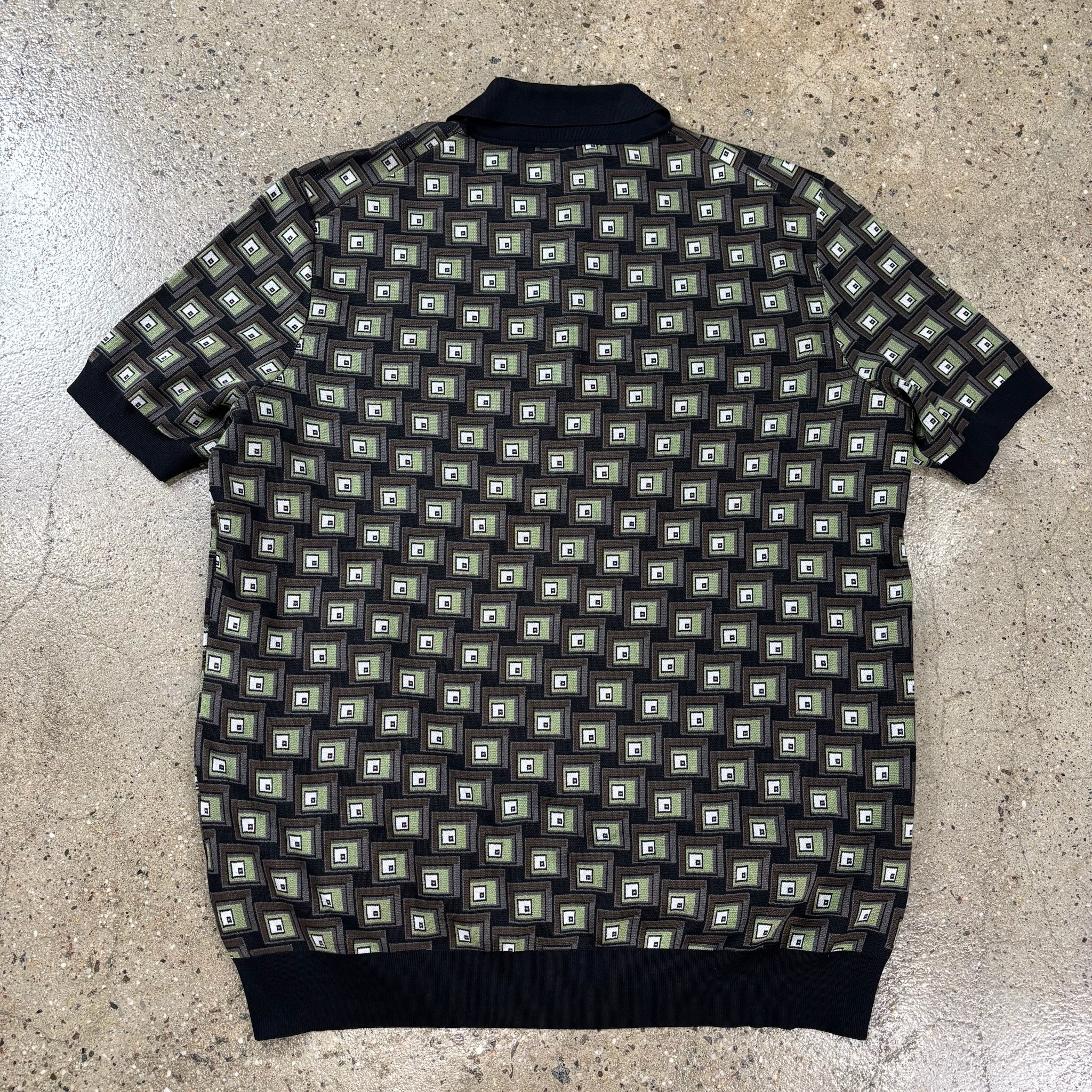 Prada Silk Patterned Polo Shirt - View 2