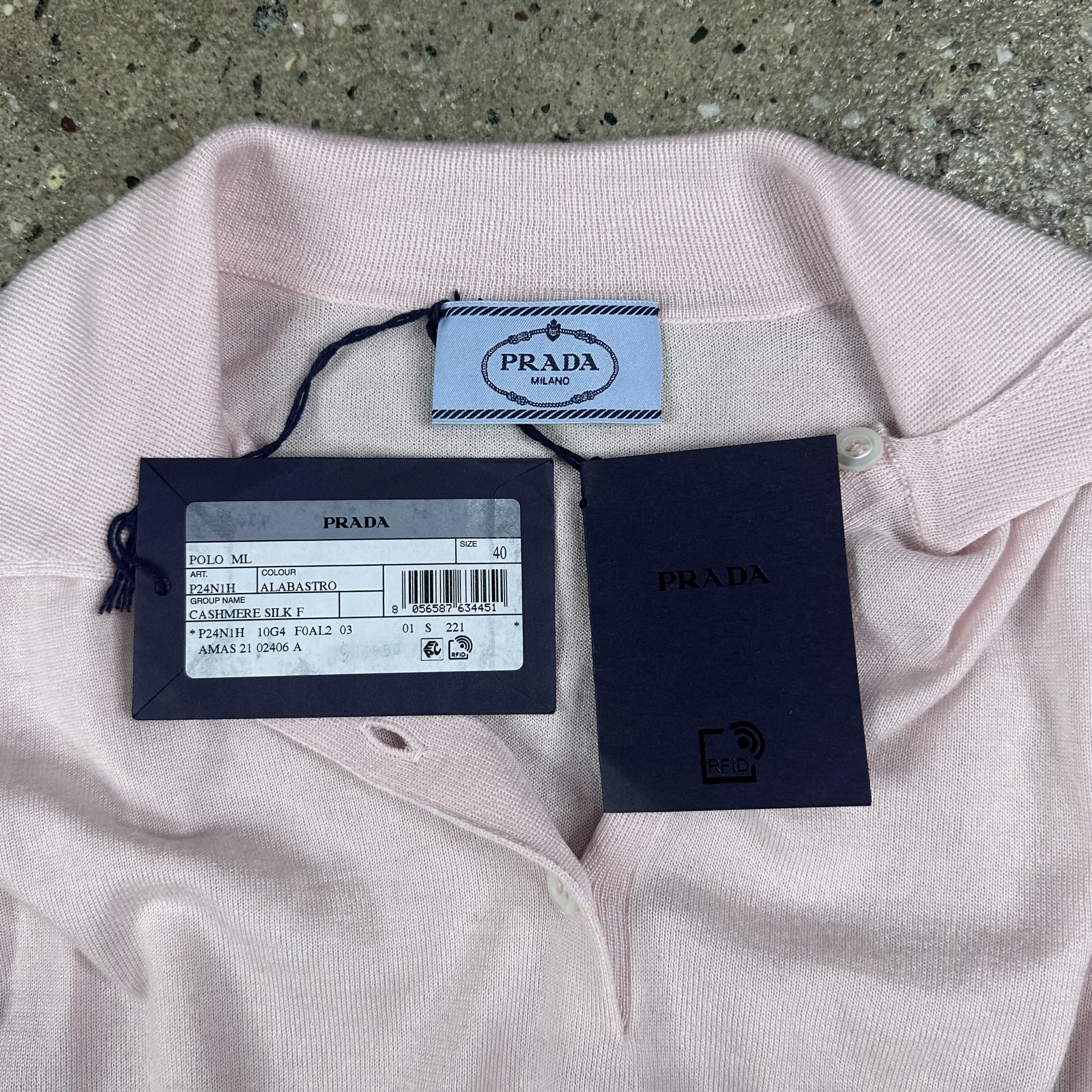 Prada Cashmere Polo Top - View 2