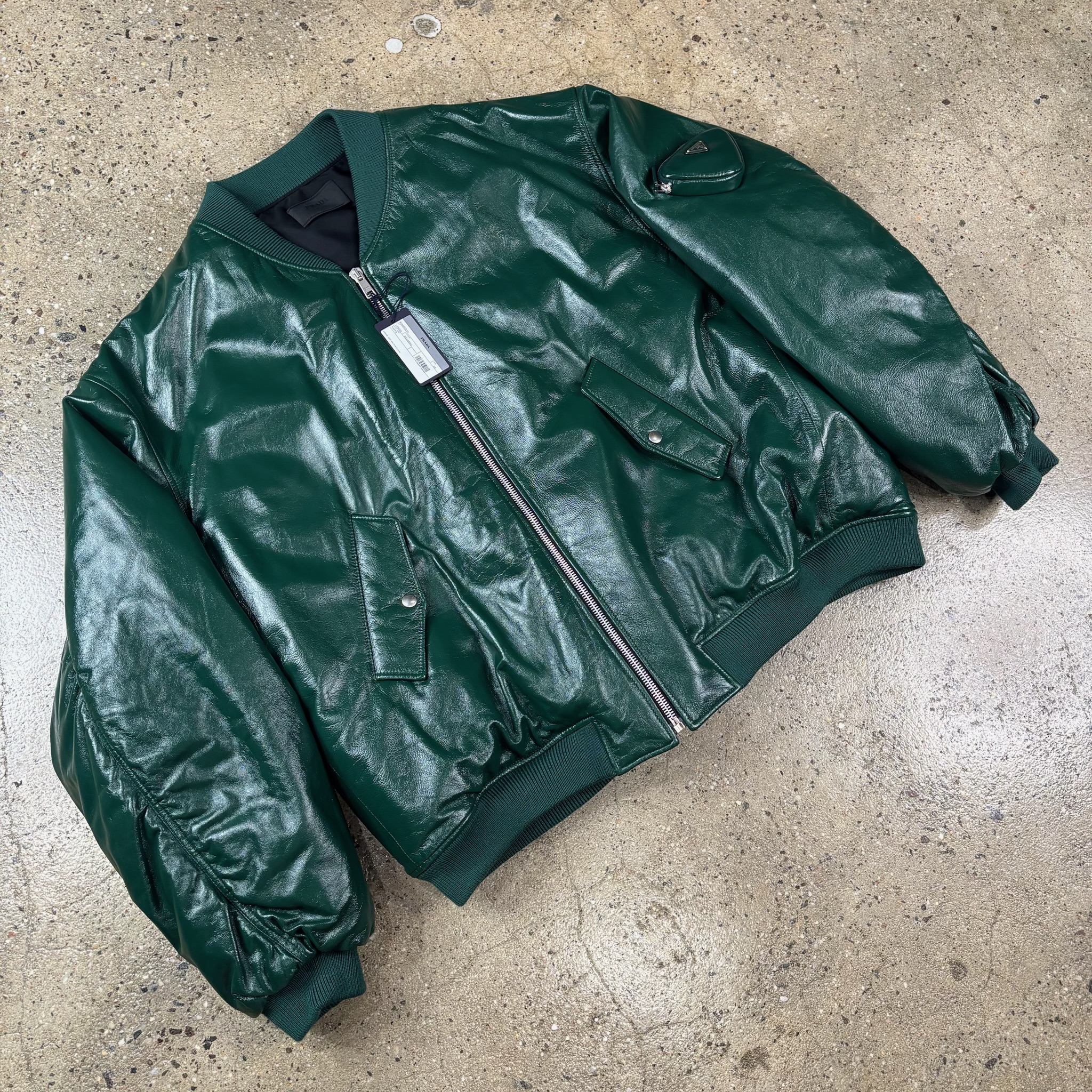 Prada Raf Simons Napa Leather Bomber Jacket - View 3