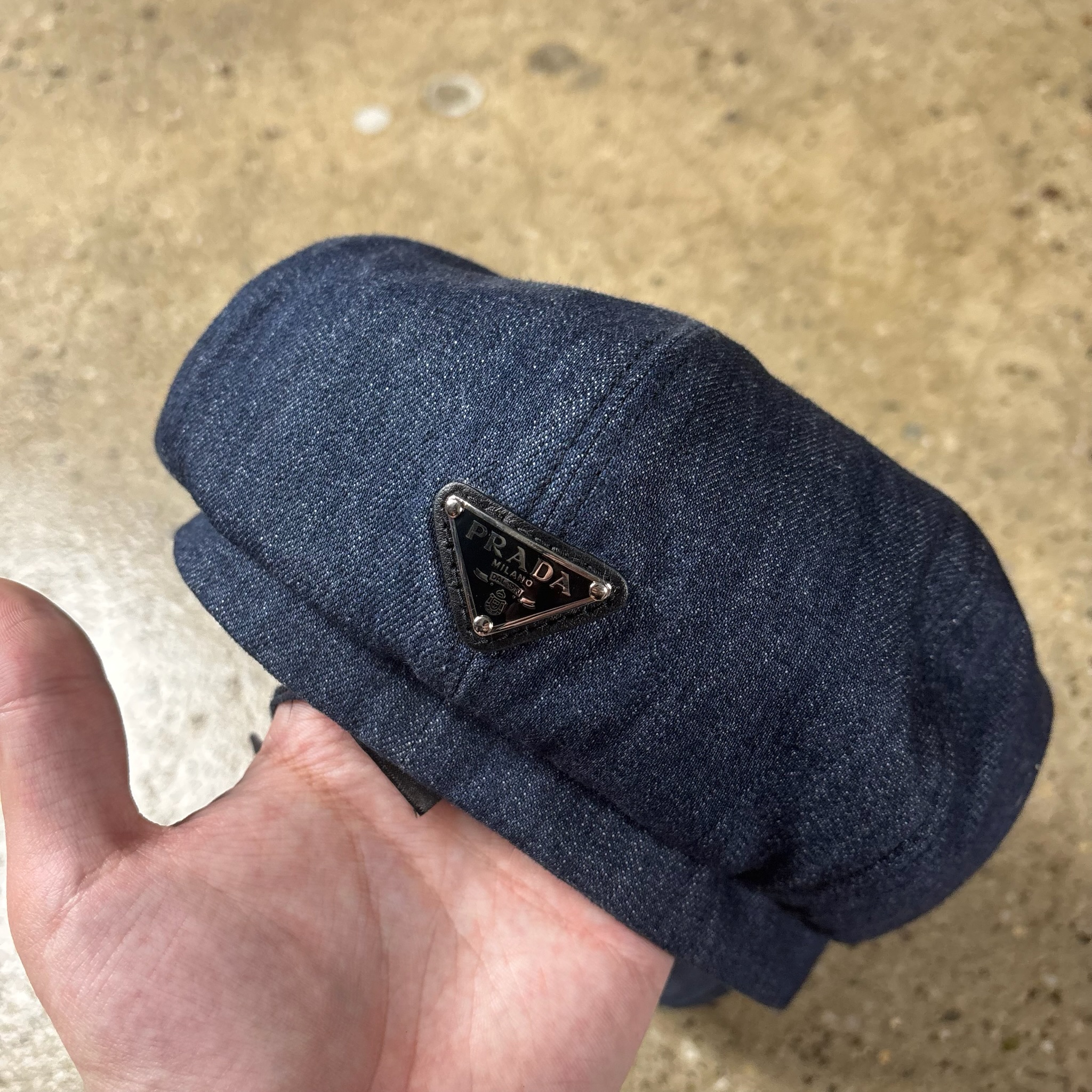 Prada Denim Newsboy Hat - View 2
