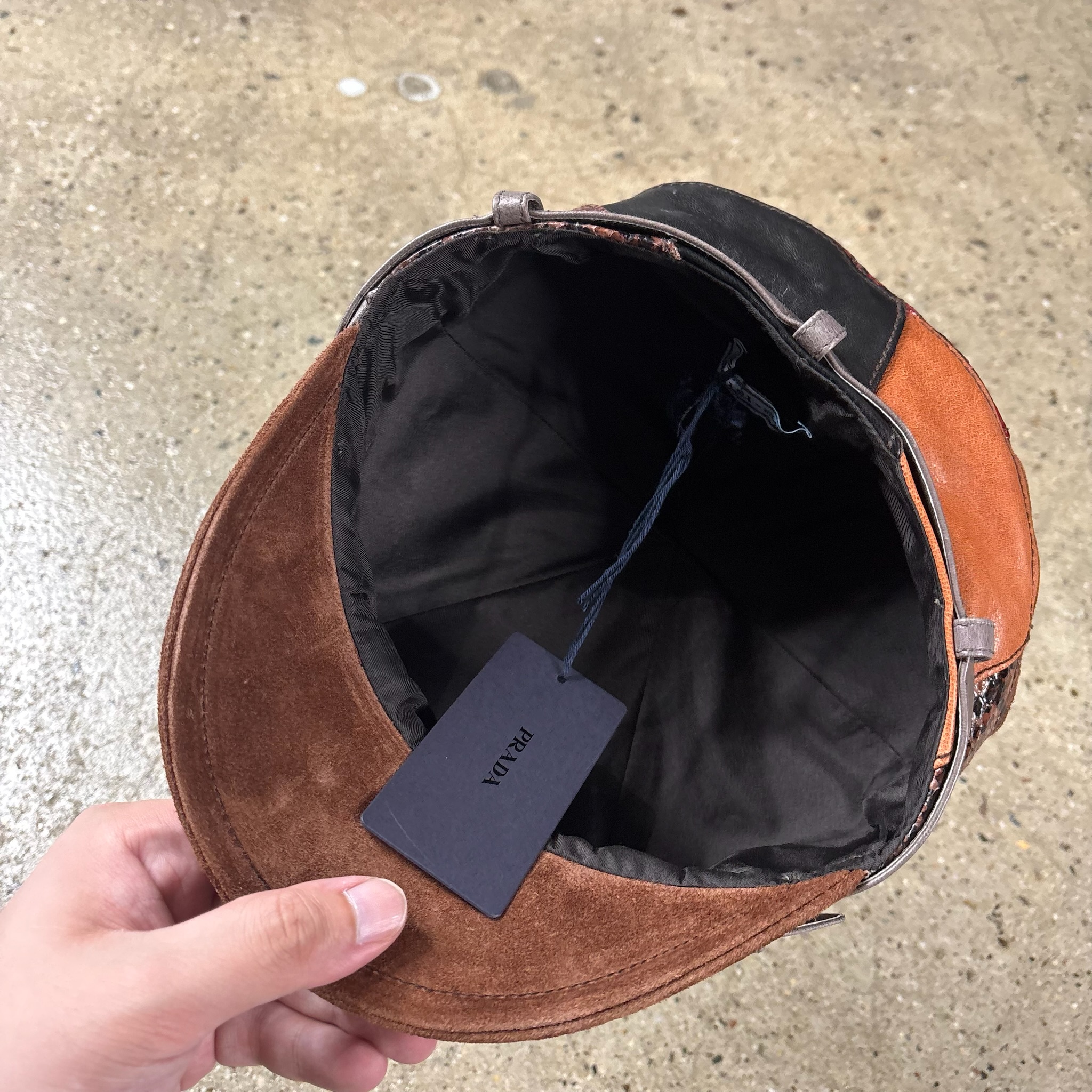 Prada Patchwork Leather Hat - View 5