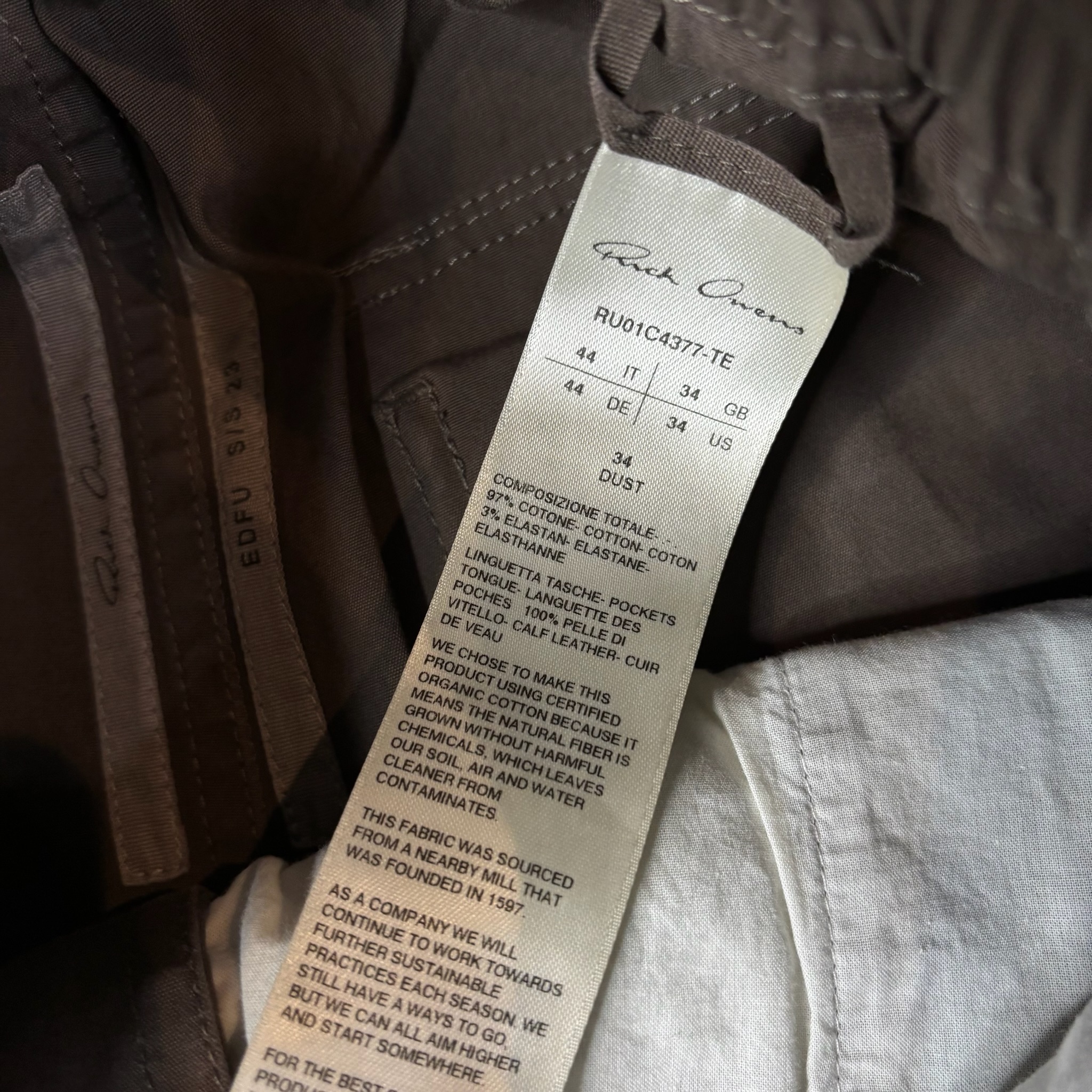 Rick Owens Bauhaus Zip Cargo Pants - View 3