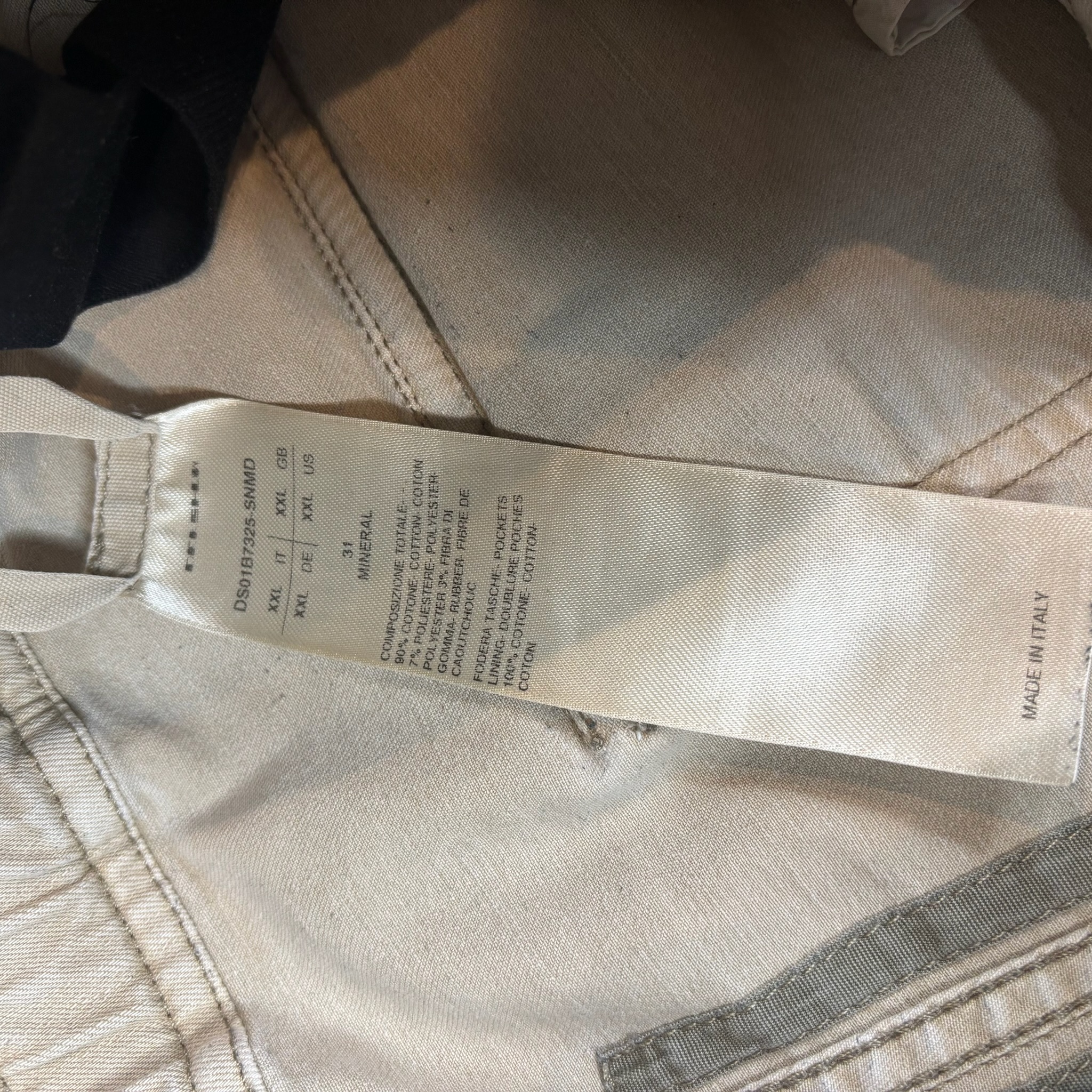 Rick Owens Denim Cargo Pants - View 3