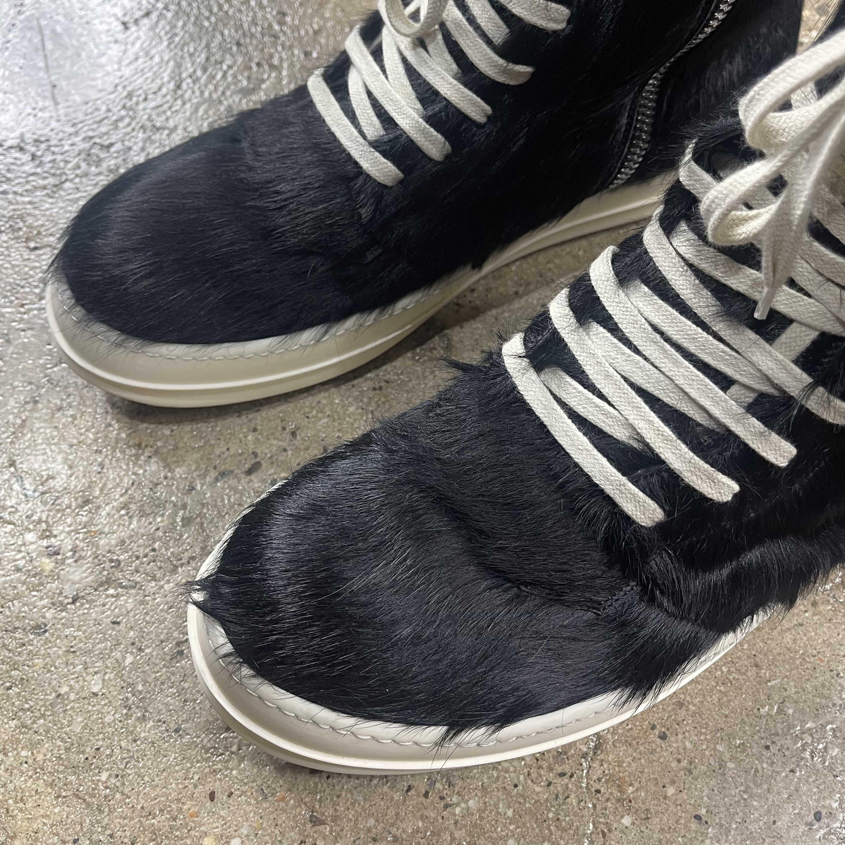 Rick Owens Fur Cargobasket Sneakers - View 4