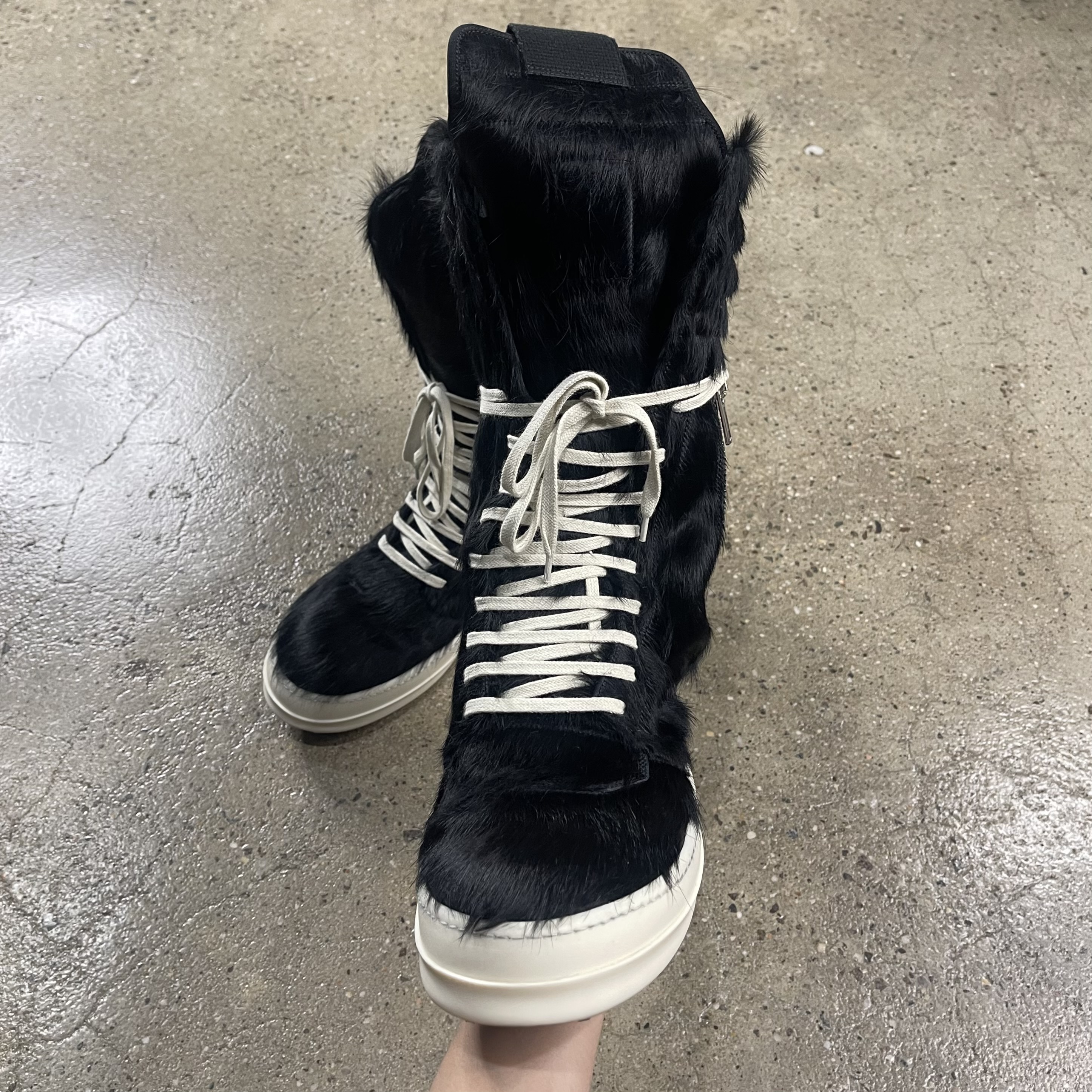 Rick Owens Fur Cargobasket Sneakers - View 7