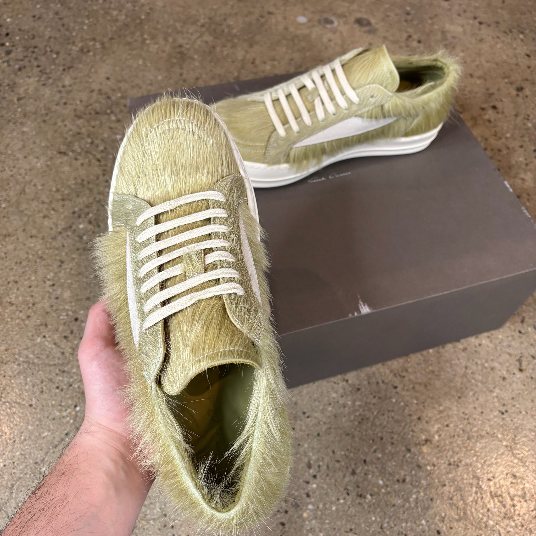 Rick Owens Pony Hair "Vintage" Sneakers - View 4