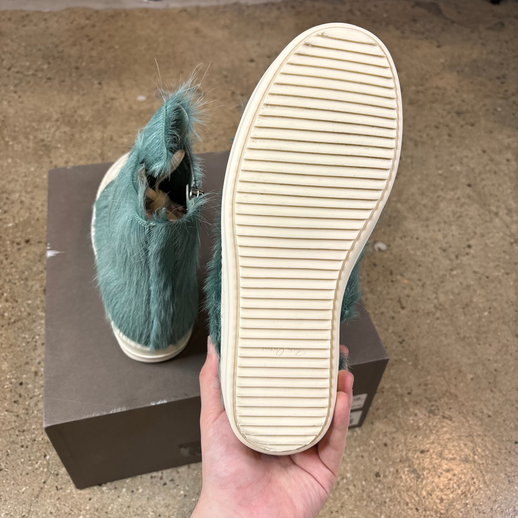 Rick Owens Fur Ramones Sneakers  - View 5