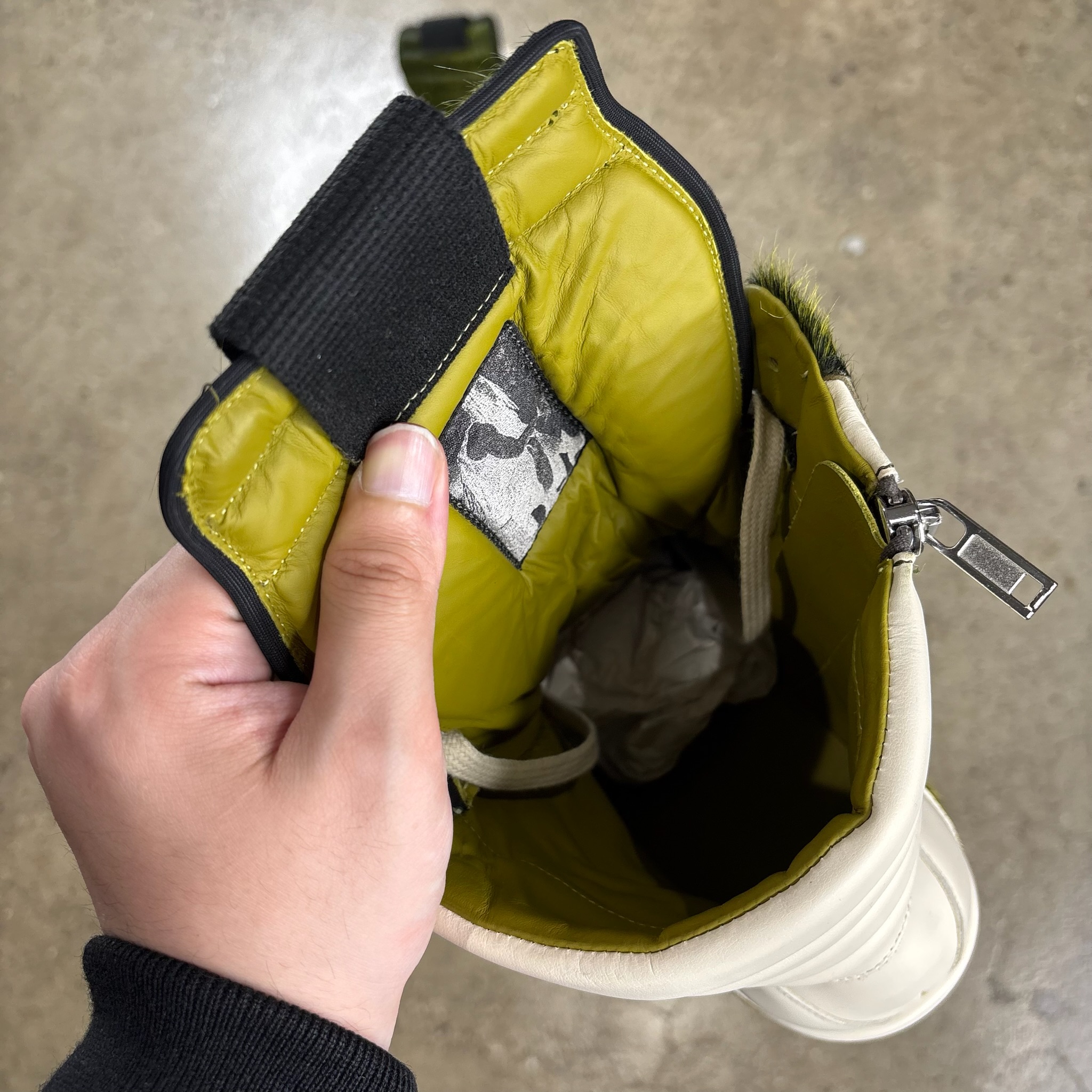 Rick Owens Fur Geobasket Sneakers - View 4
