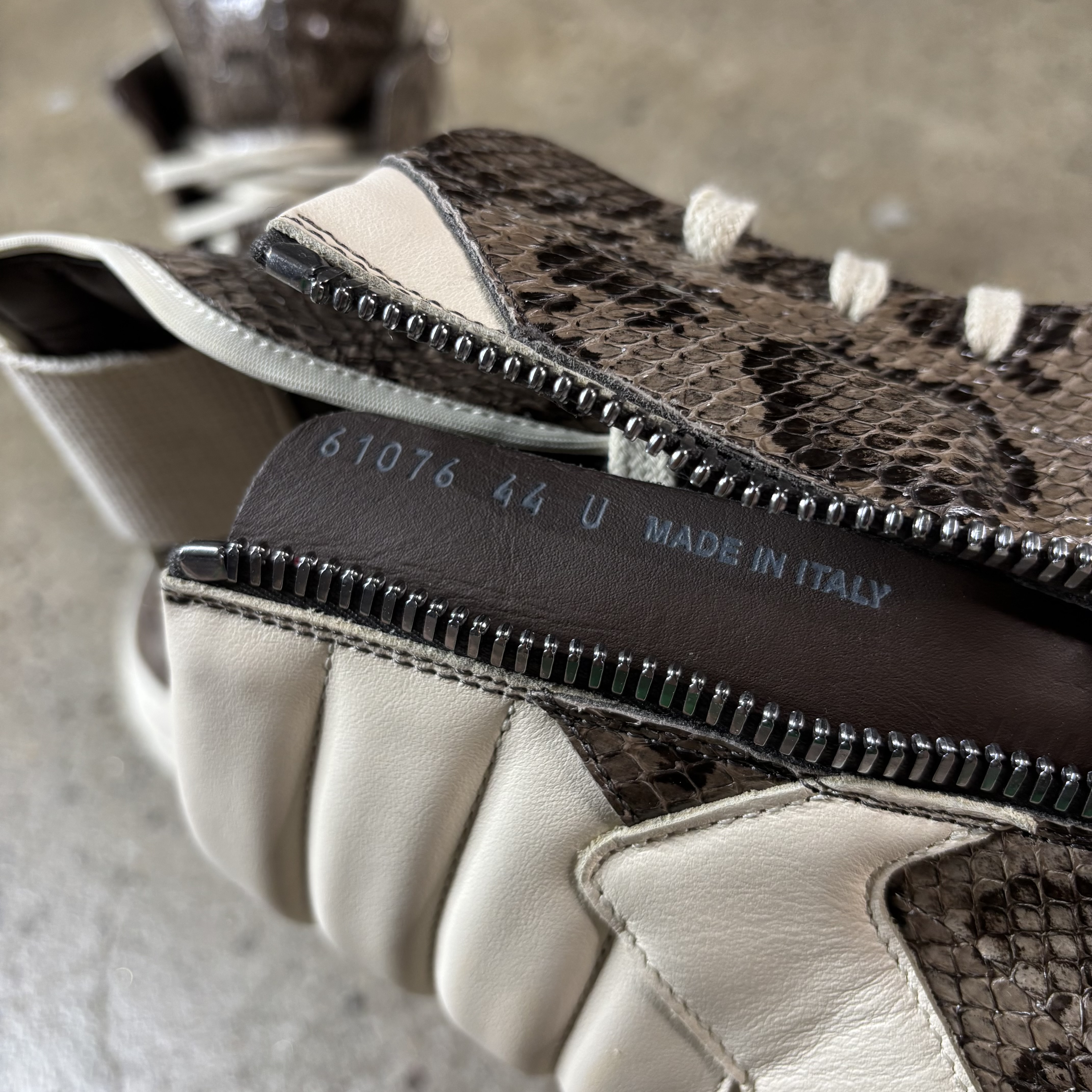 Rick Owens Snakeskin Geobaskets - View 7