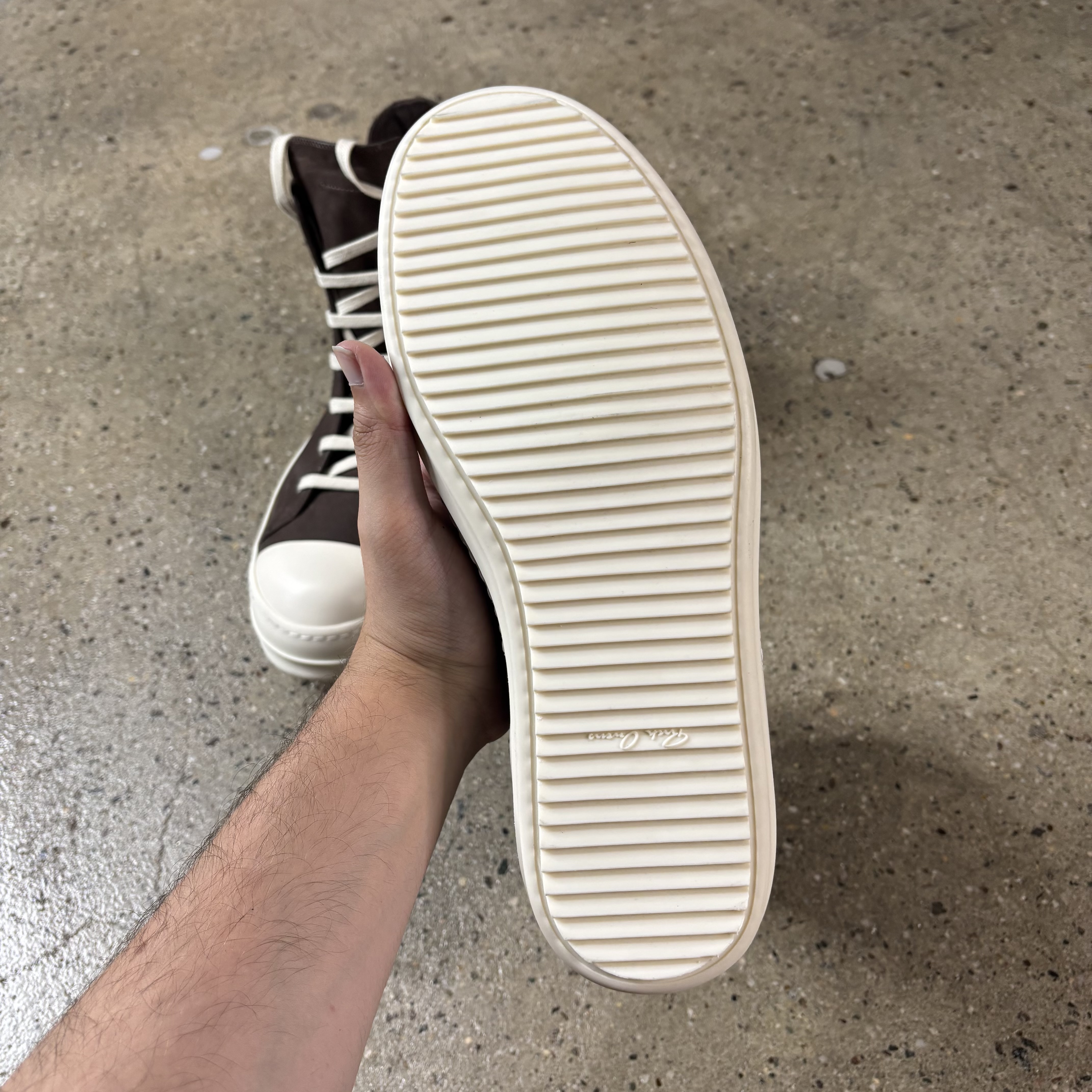 Rick Owens Brown Leather Ramones - View 3