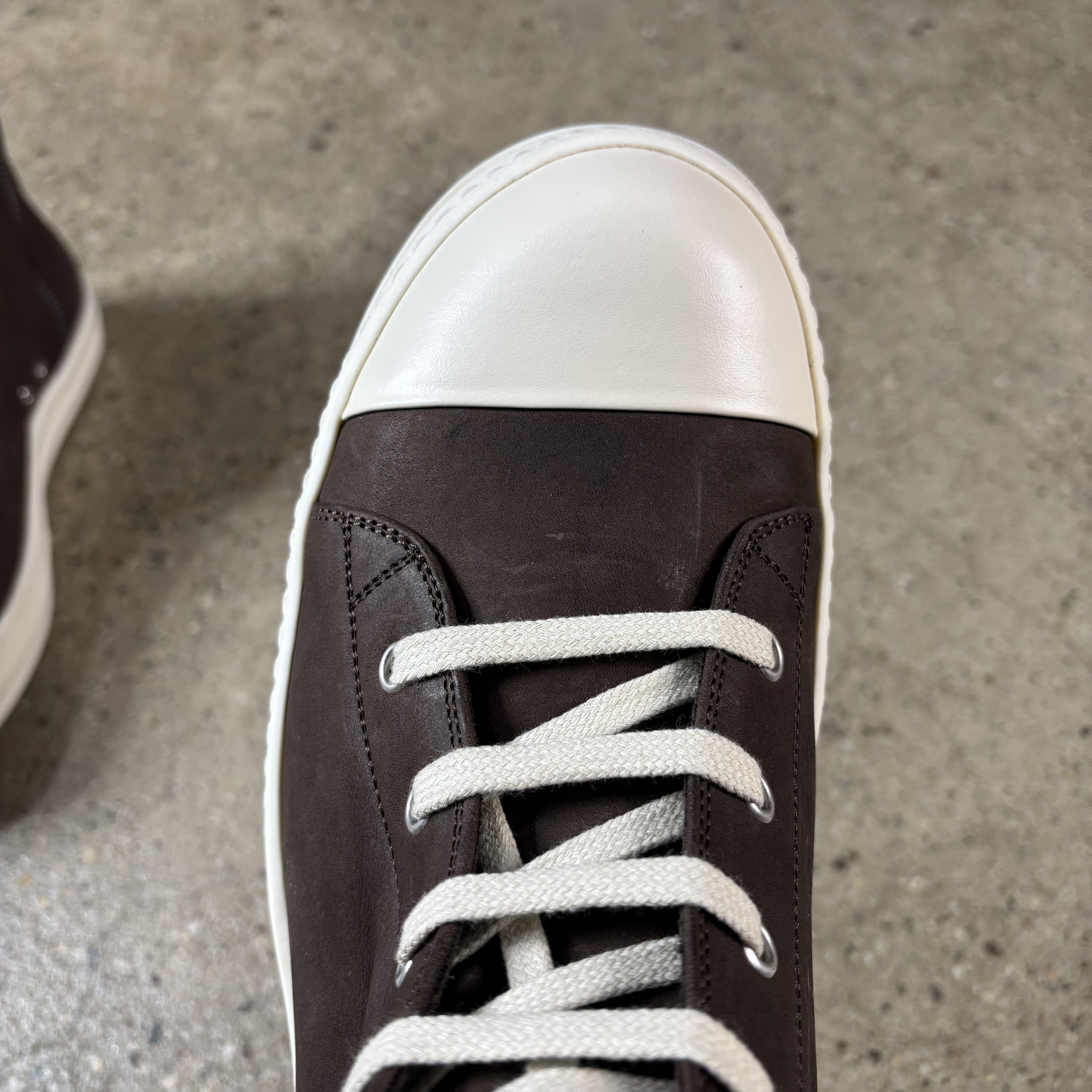 Rick Owens Brown Leather Ramones - View 4