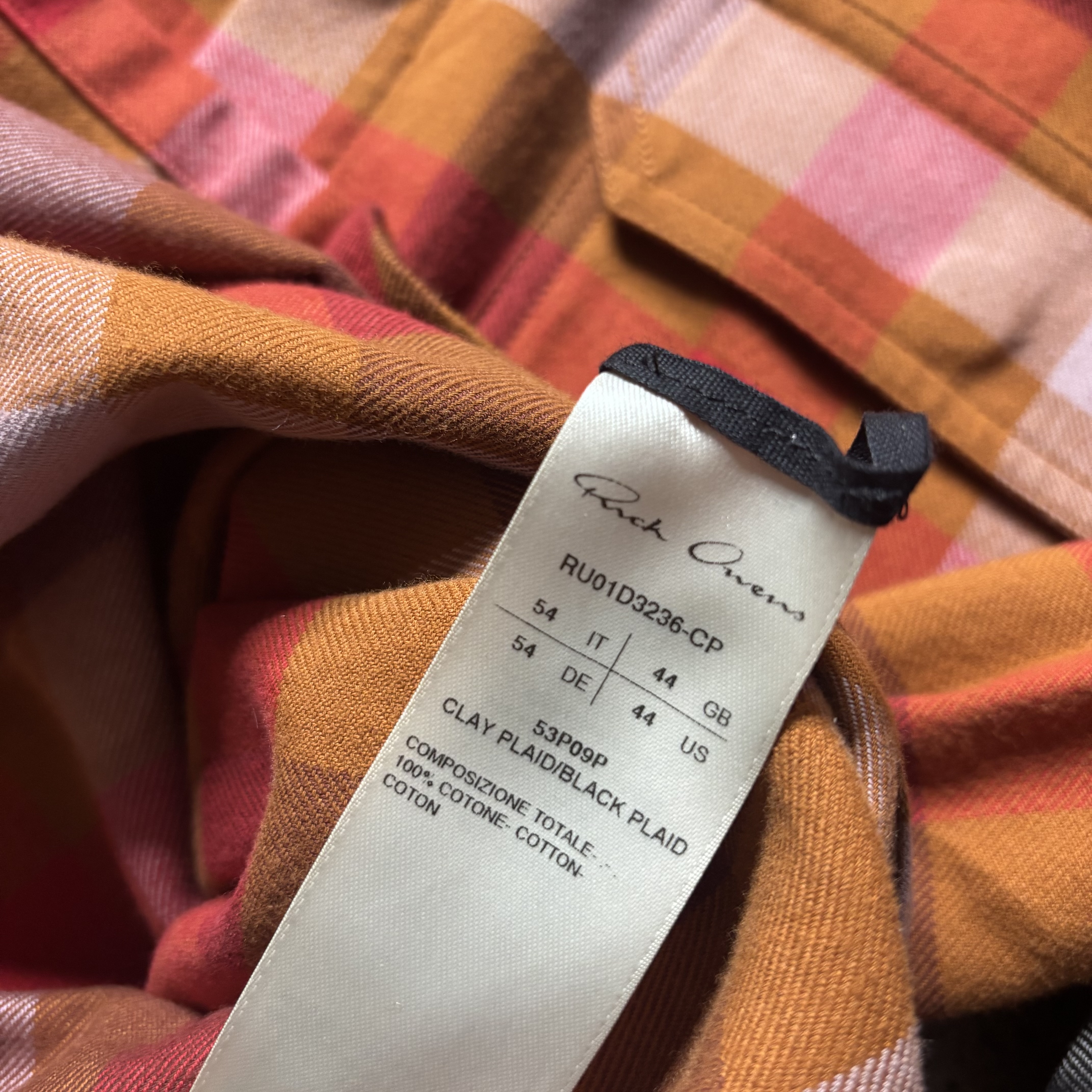 Rick Owens Plaid Flannel Outershirt - View 4