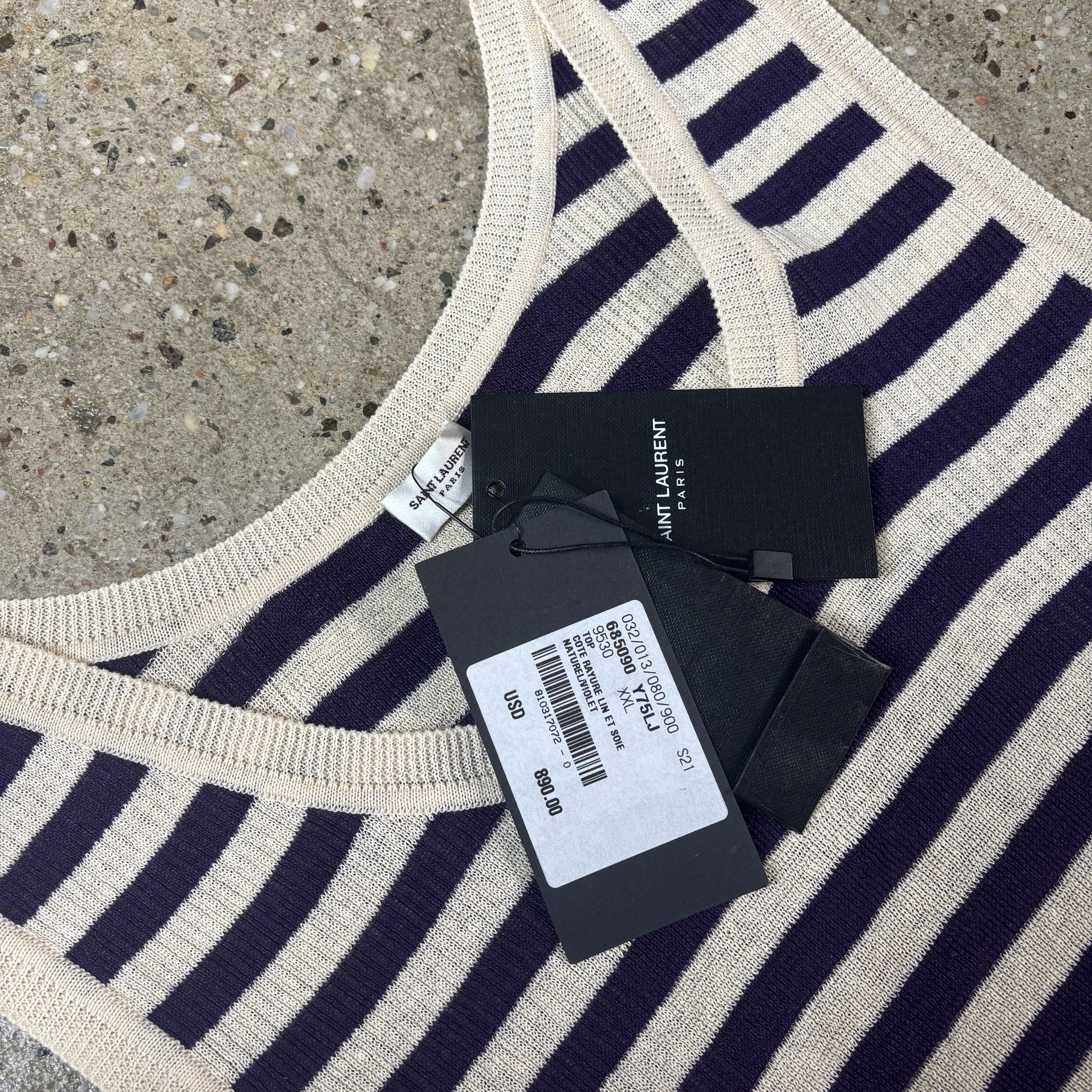 Saint Laurent Silk Knit Tank Top - View 3