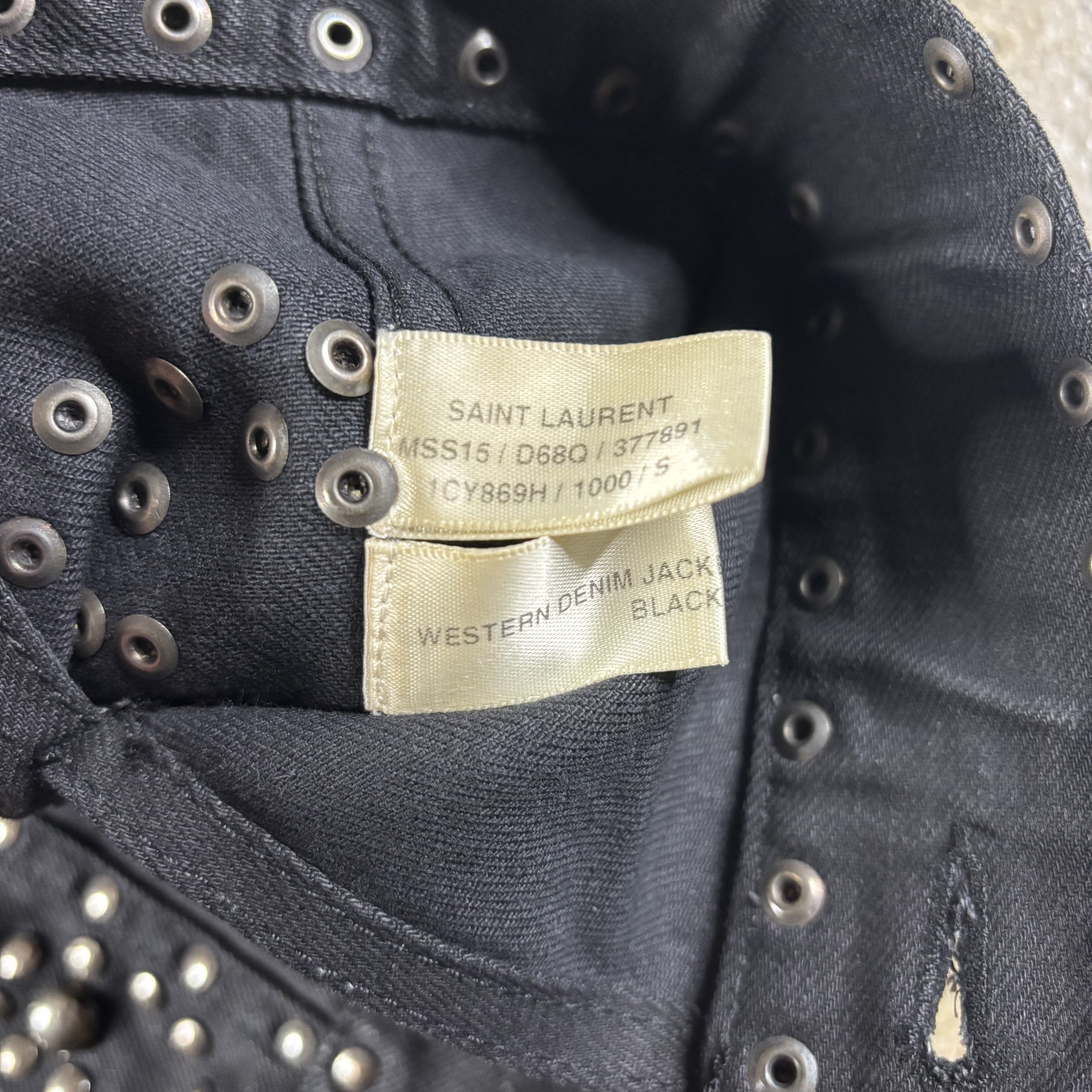 Saint Laurent 1/1 Sample Studded Trucker Jacket - View 3
