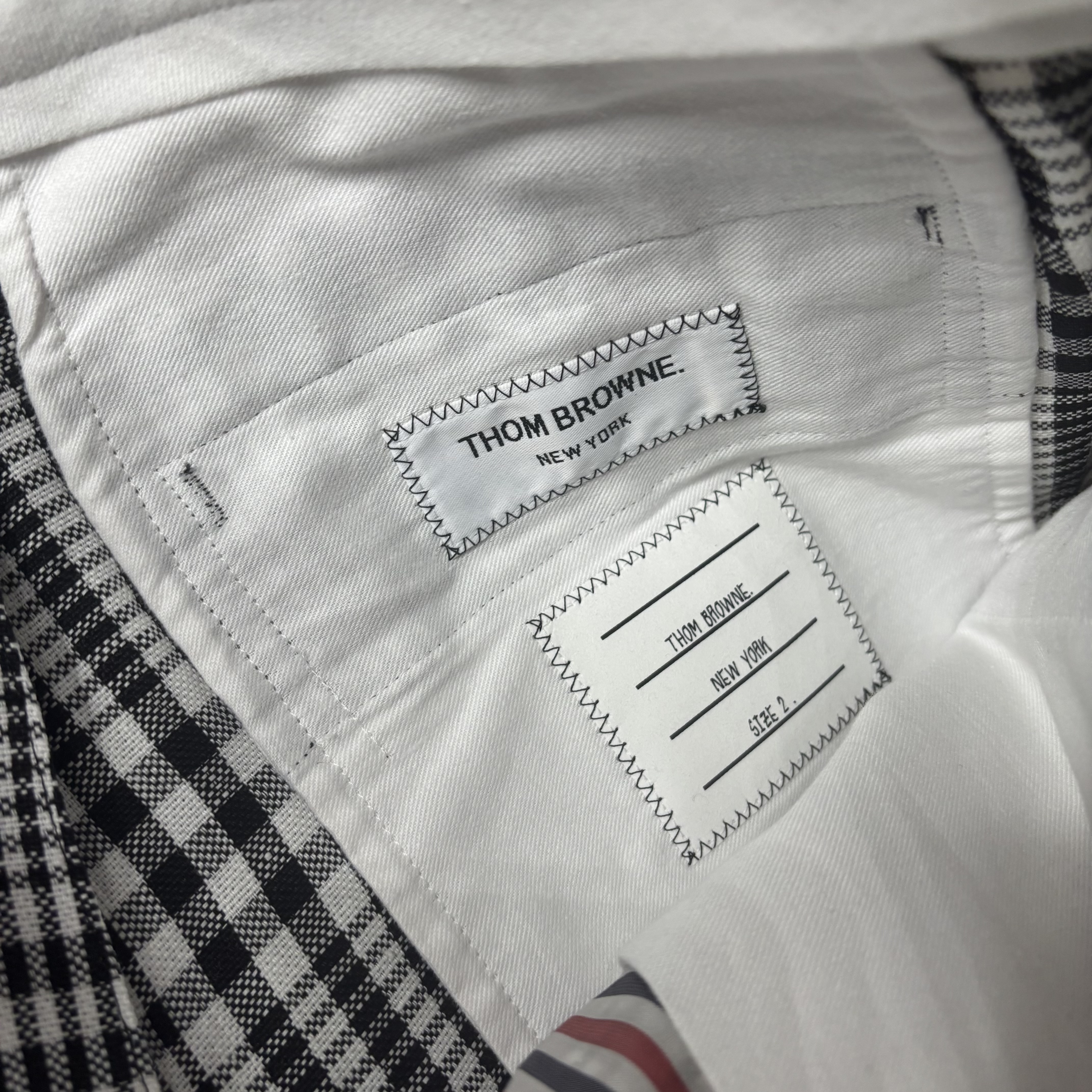 Thom Browne Straight Leg Checked Trousers - View 3