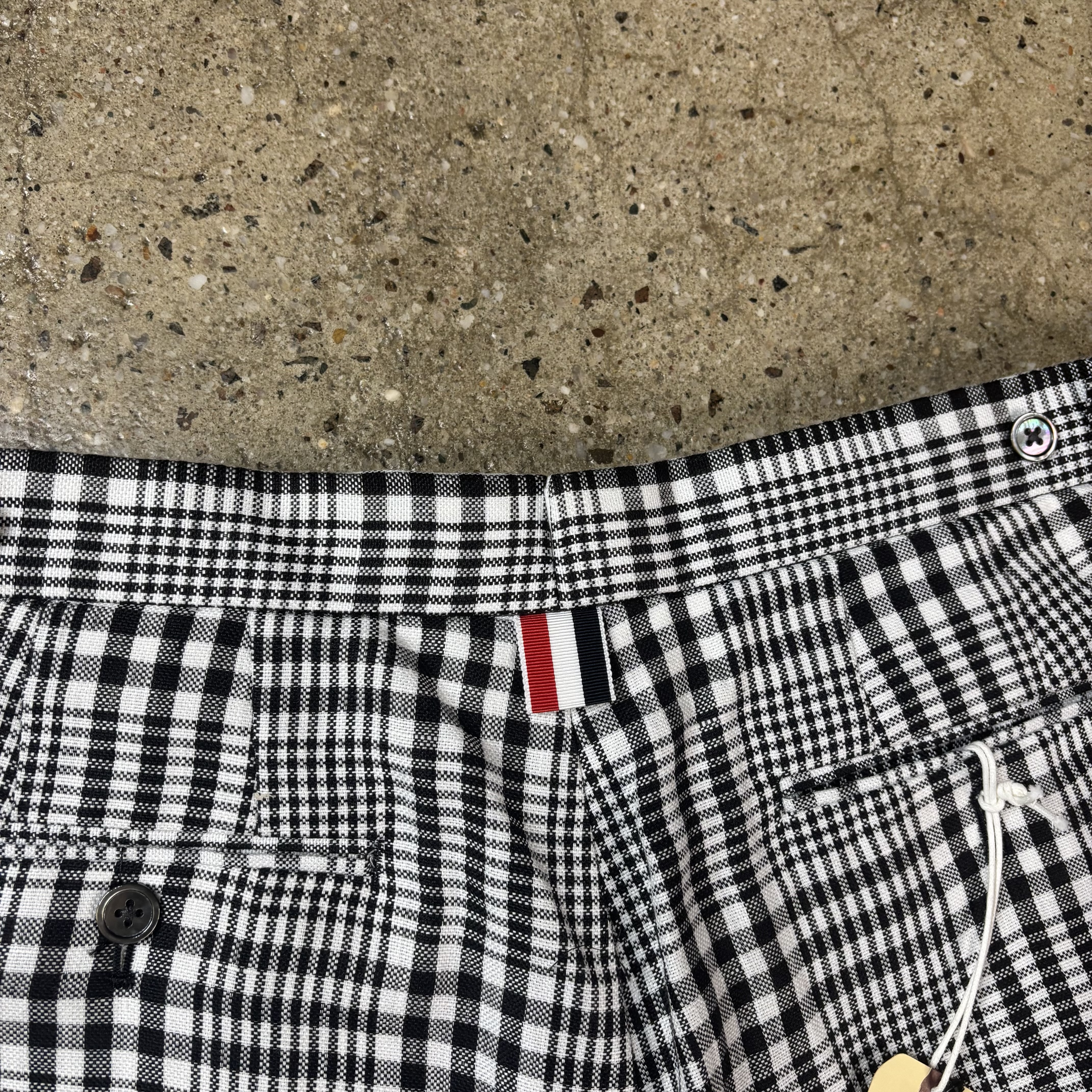 Thom Browne Straight Leg Checked Trousers - View 6