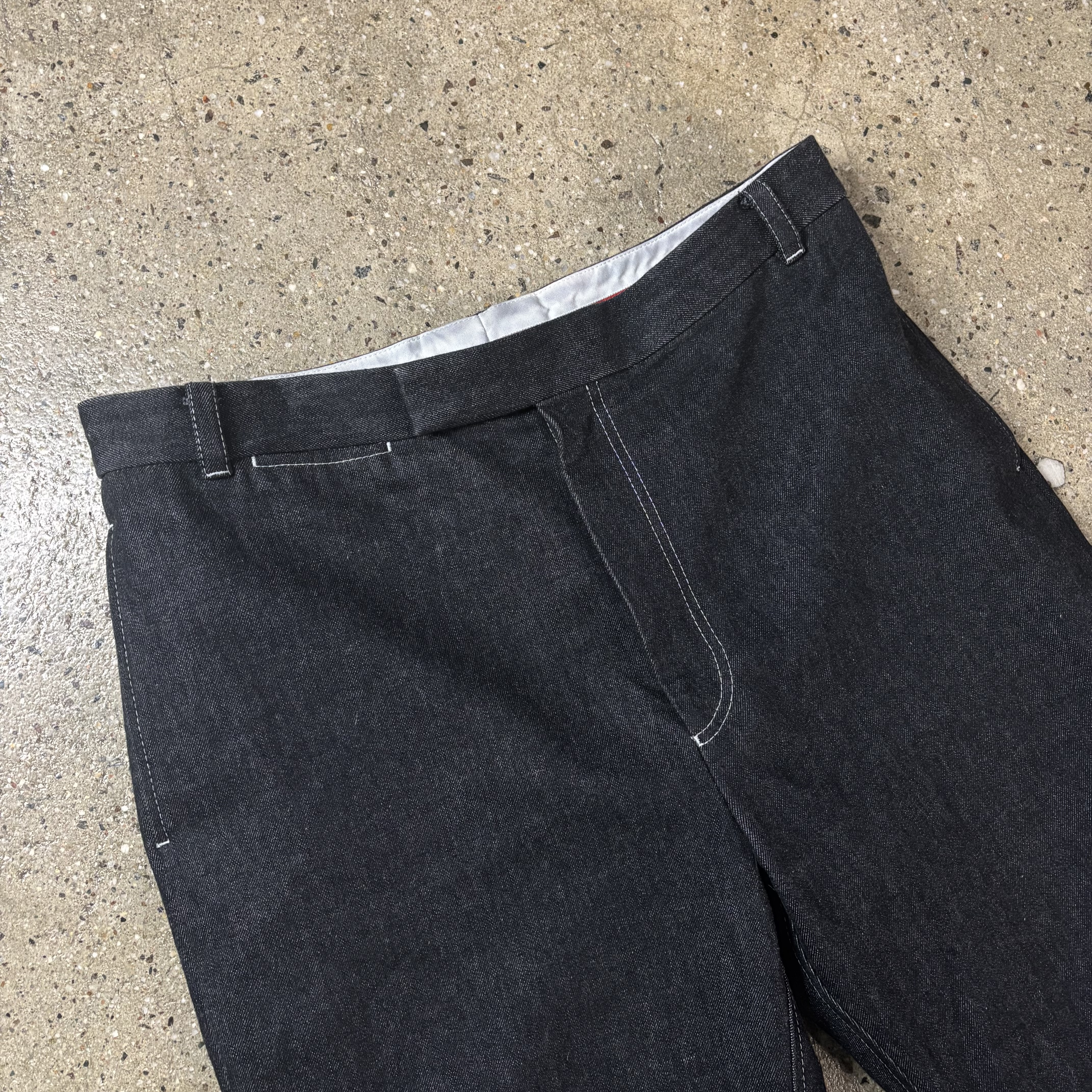 Thom Browne Unconstructed Denim Trousers - View 4