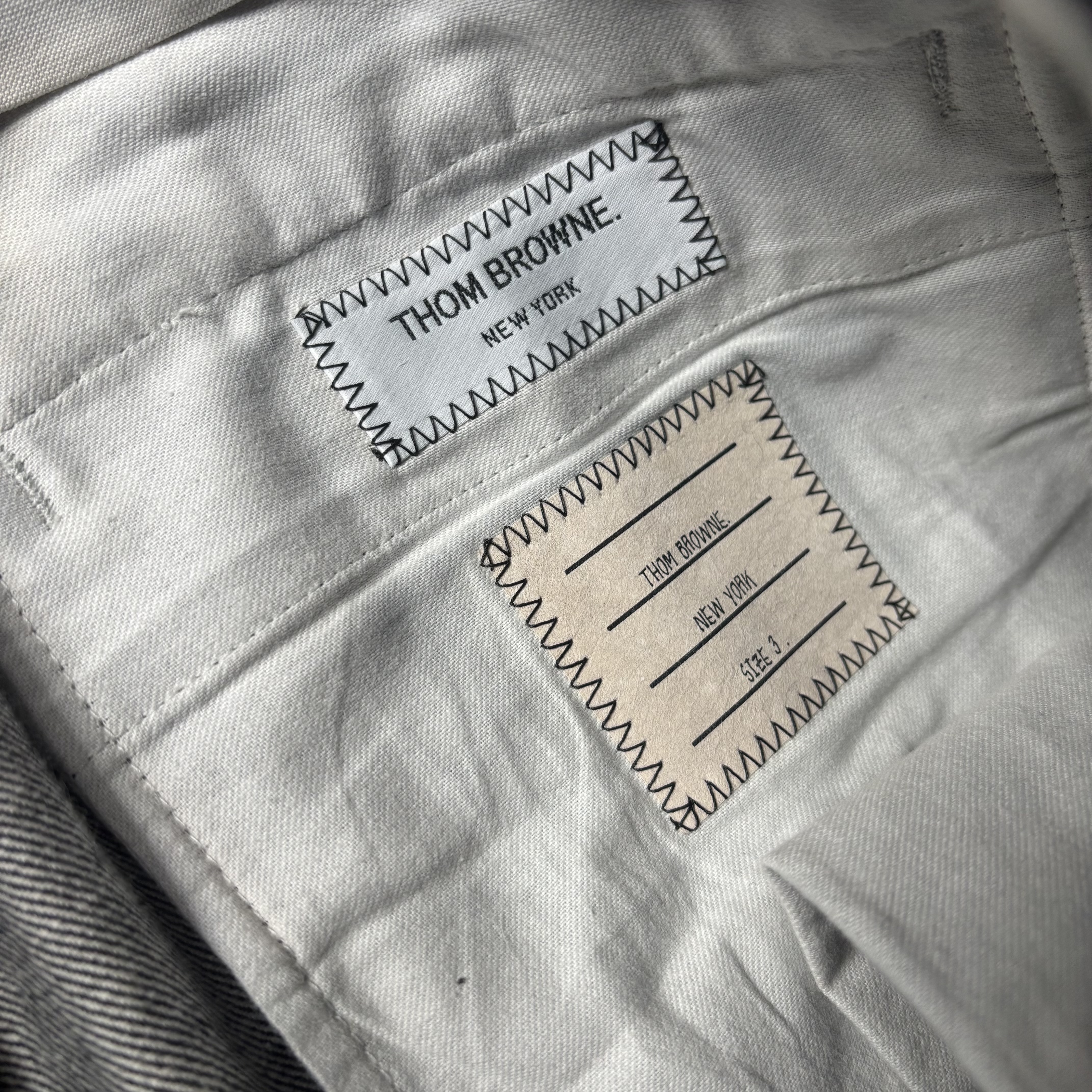 Thom Browne Unconstructed Denim Trousers - View 5